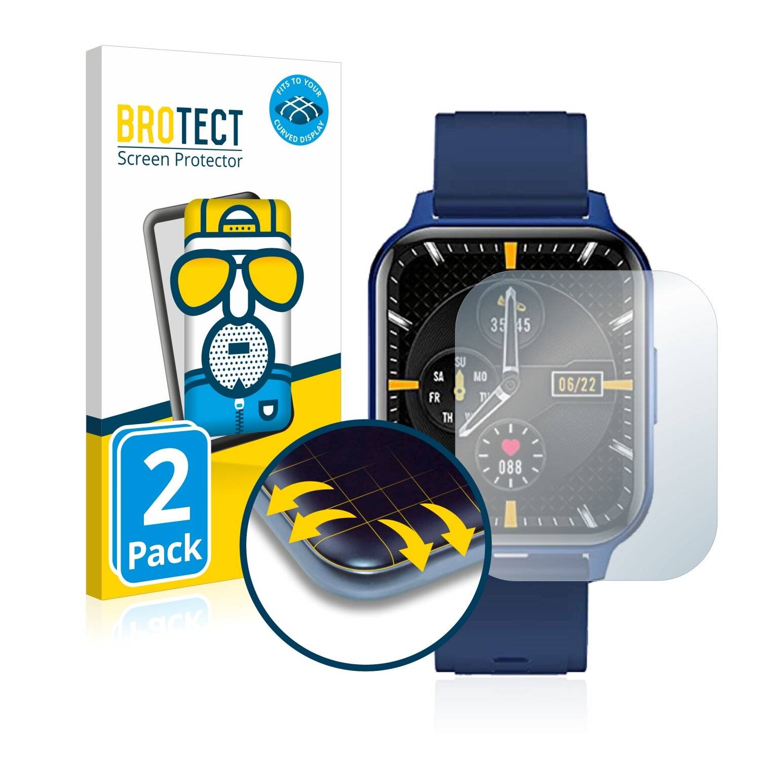 2x BROTECT Flex Matte Full-Cover Displayschutzfolie für WallPacle Fitness