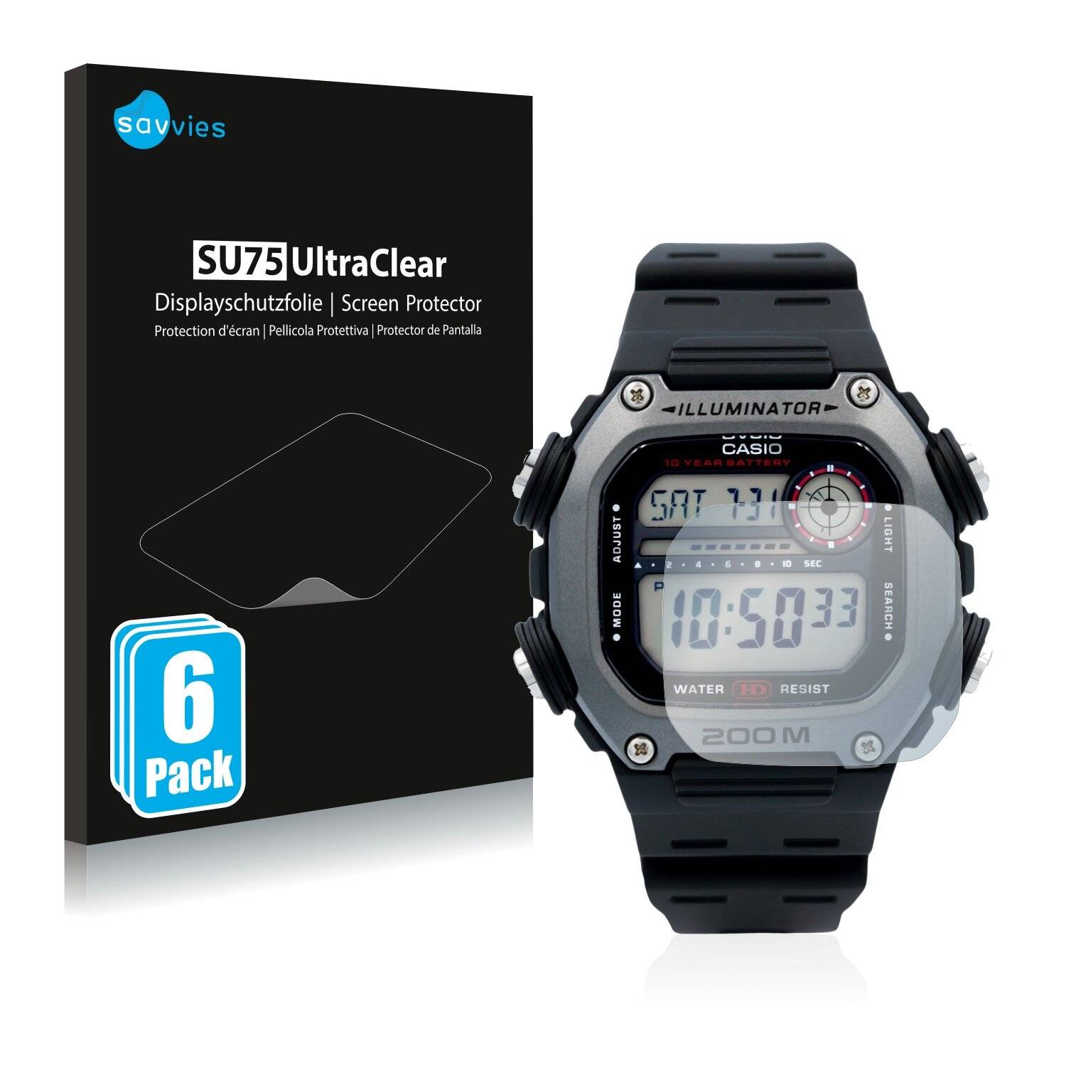6x Savvies SU75 Displayschutzfolie für Casio