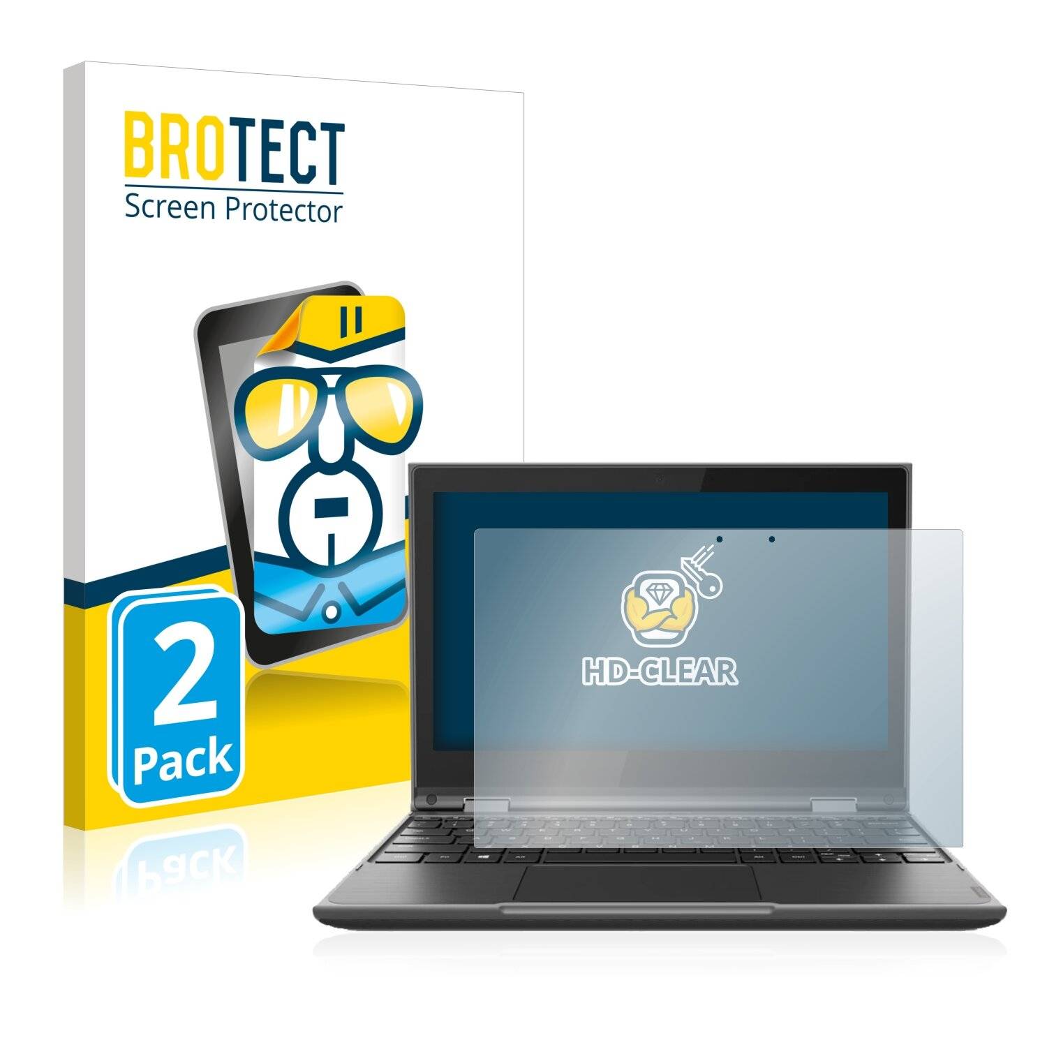 2x BROTECT HD-Clear Displayschutzfolie für Lenovo