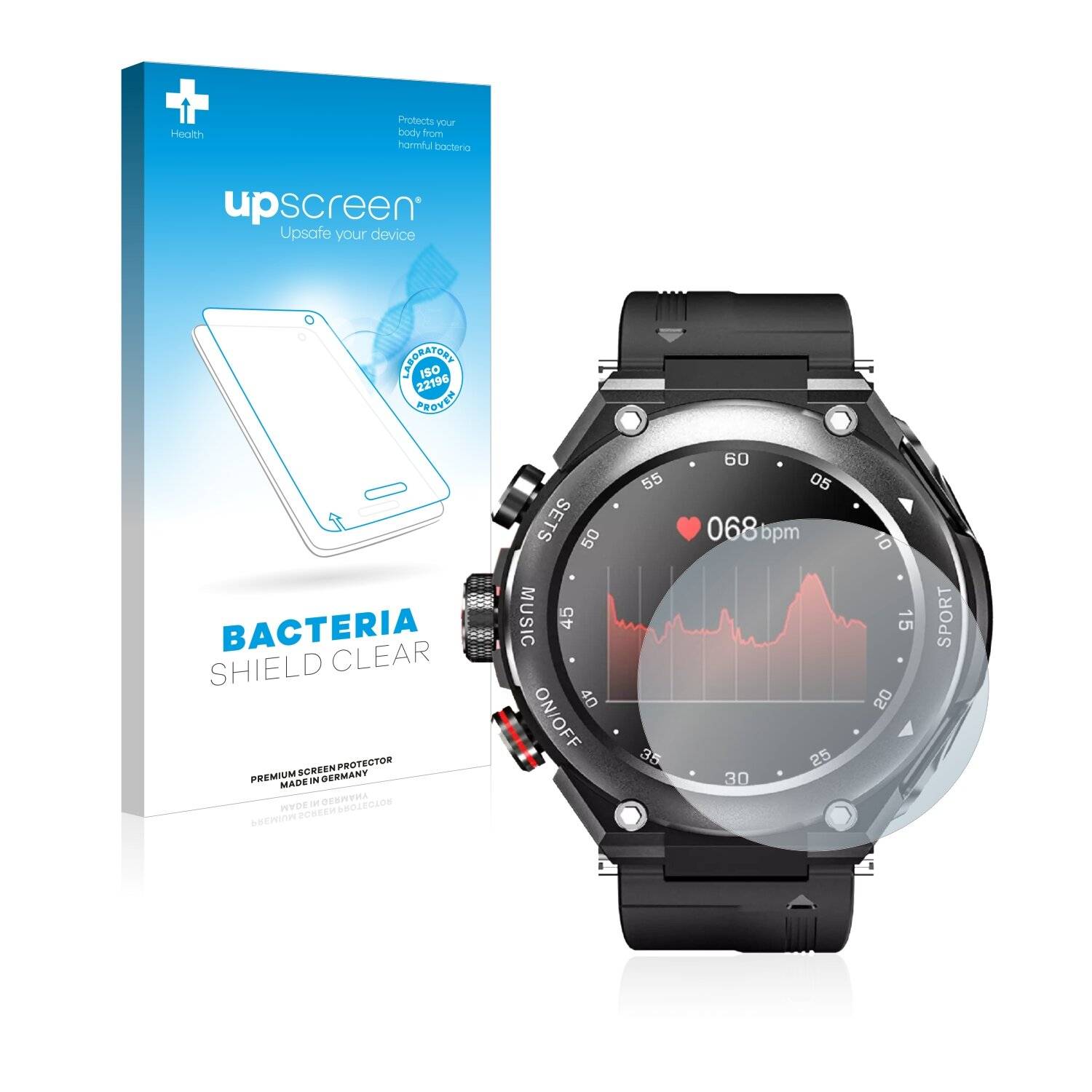 upscreen Bacteria Shield Clear Premium Antibakterielle Displayschutzfolie für Lemfo
