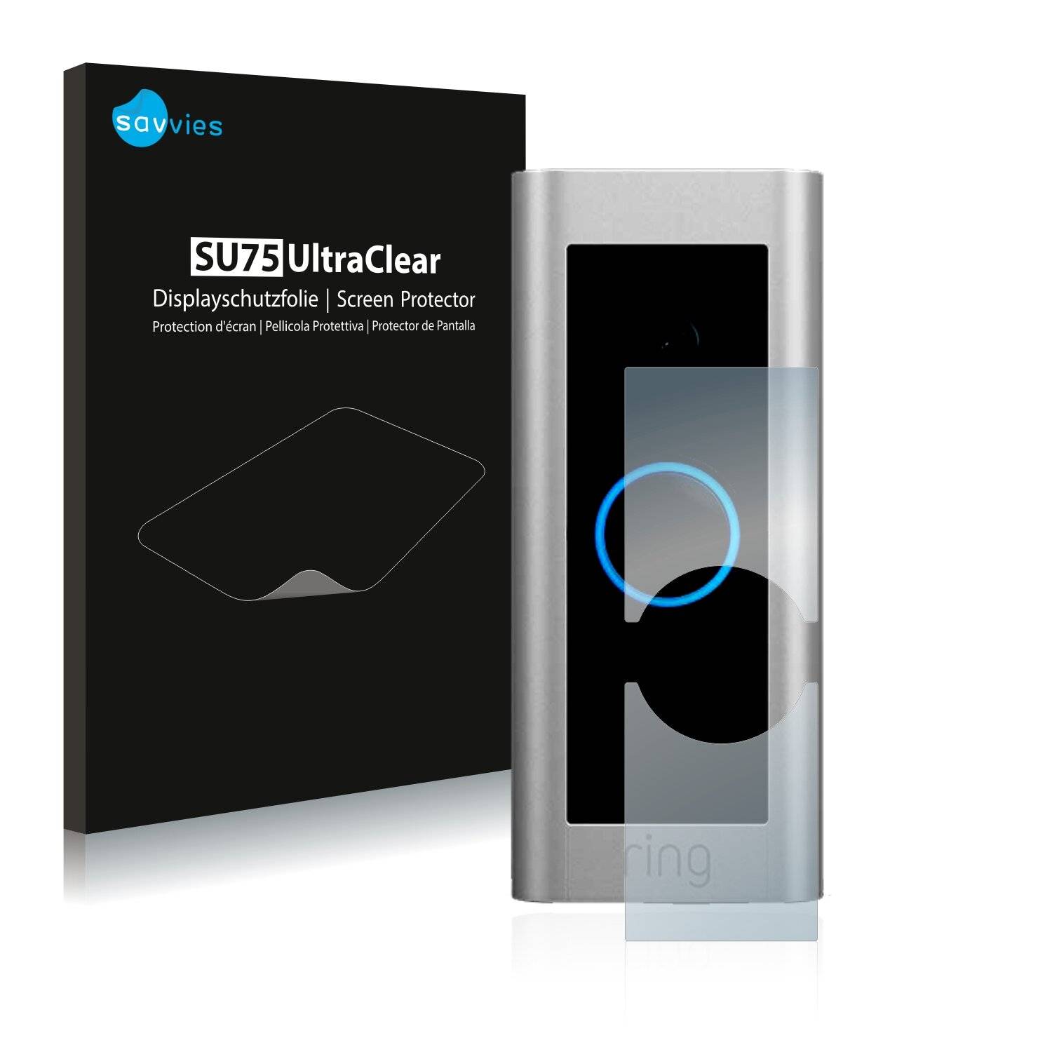 18x Savvies SU75 Displayschutzfolie für Ring Video Doorbell Pro