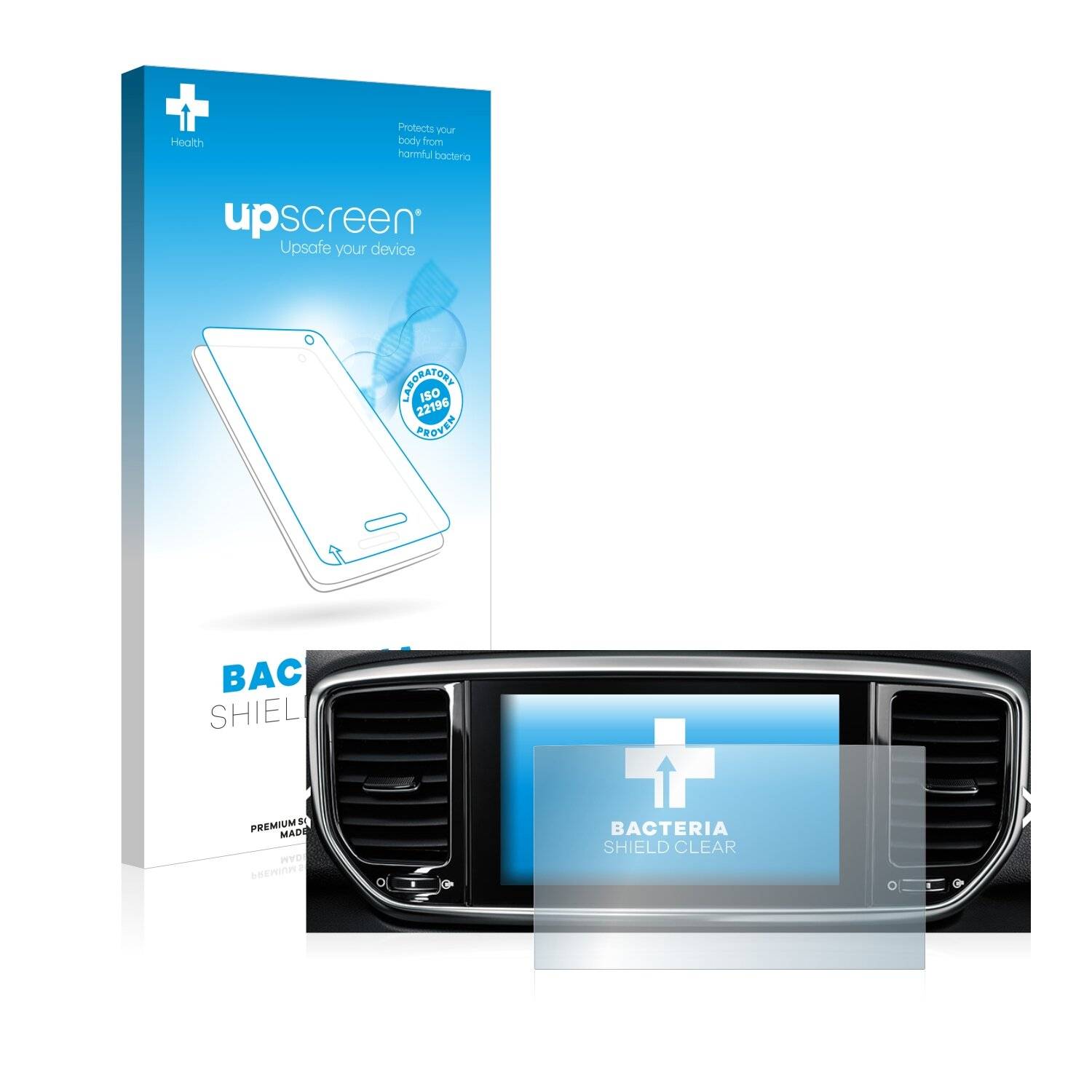 upscreen Bacteria Shield Clear Premium Antibakterielle Displayschutzfolie für Kia Sportage