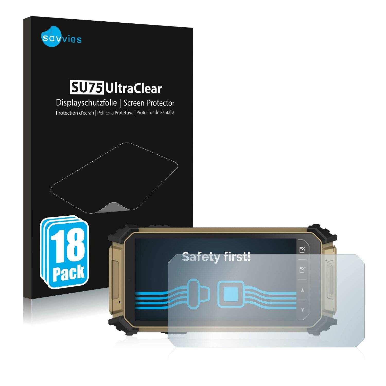 18x Savvies SU75 Displayschutzfolie für DT Research