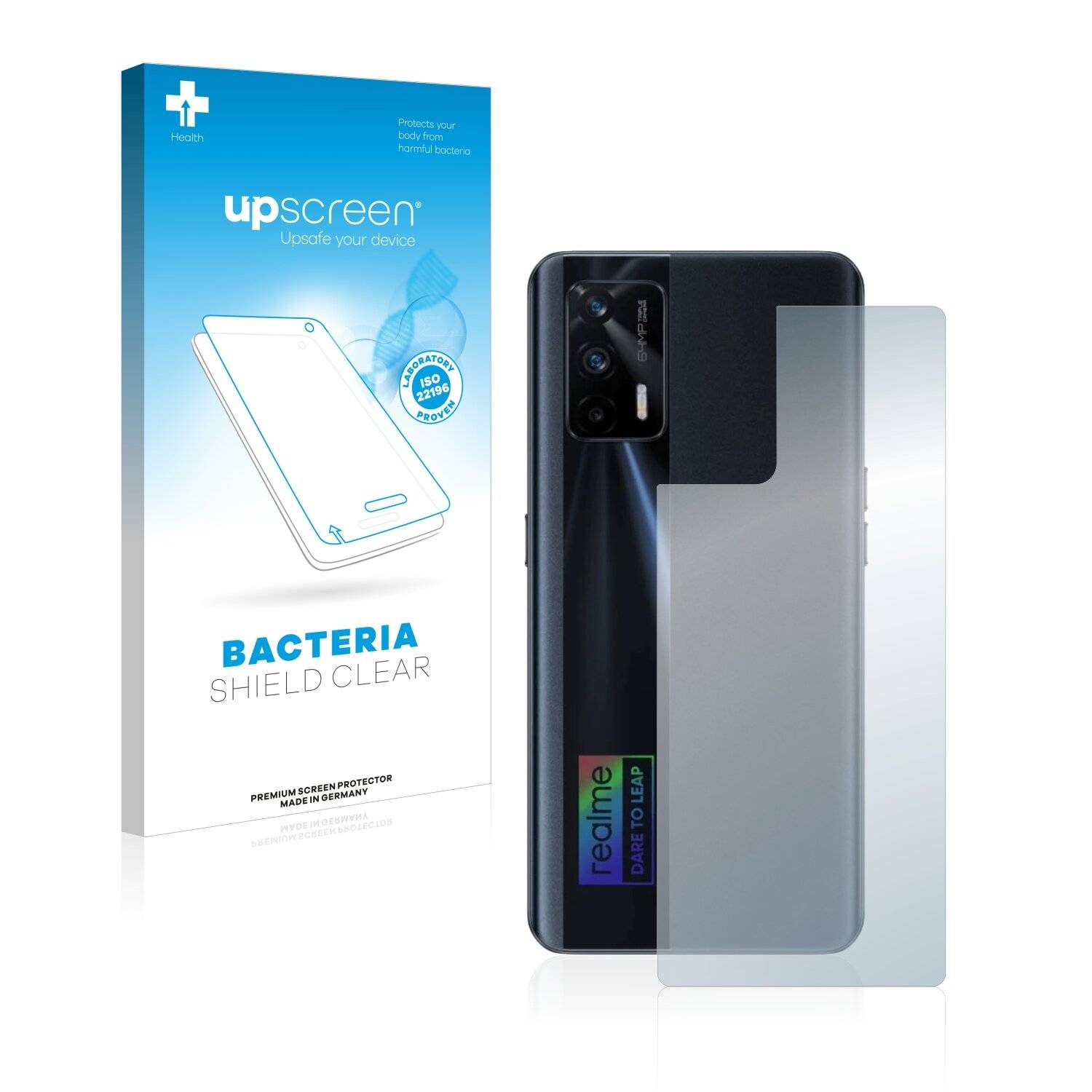 upscreen Bacteria Shield Clear Premium Antibakterielle Displayschutzfolie für Realme X7 Max