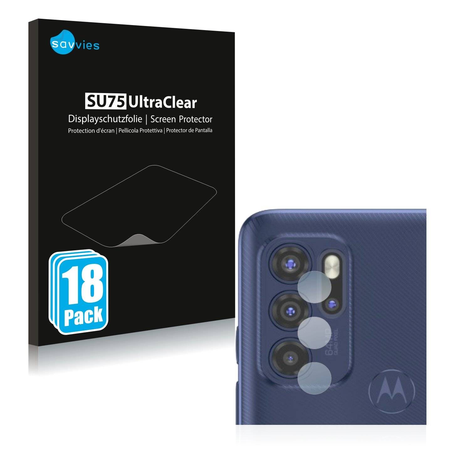18x Savvies SU75 Displayschutzfolie für Motorola Moto G60S (NUR