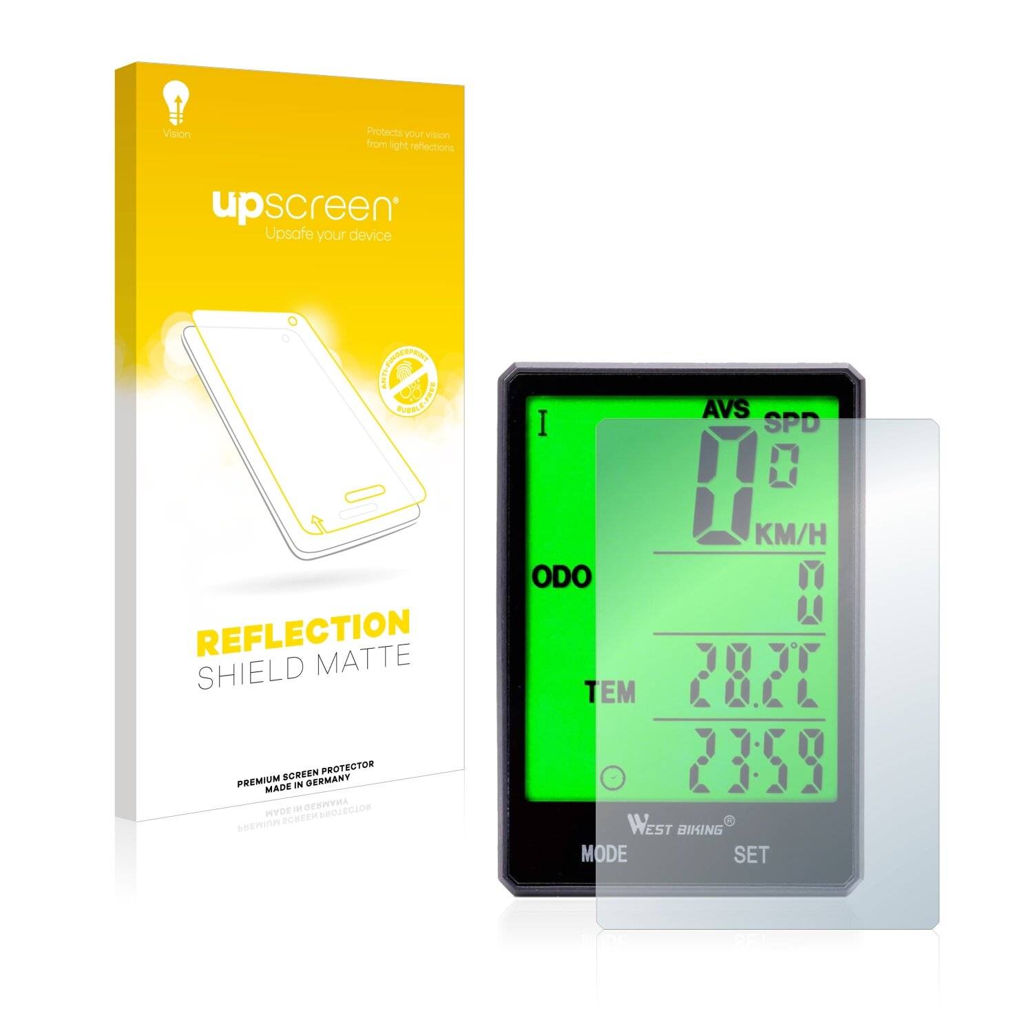 upscreen Reflection Shield Matte Premium Displayschutzfolie für LuTuo Bike