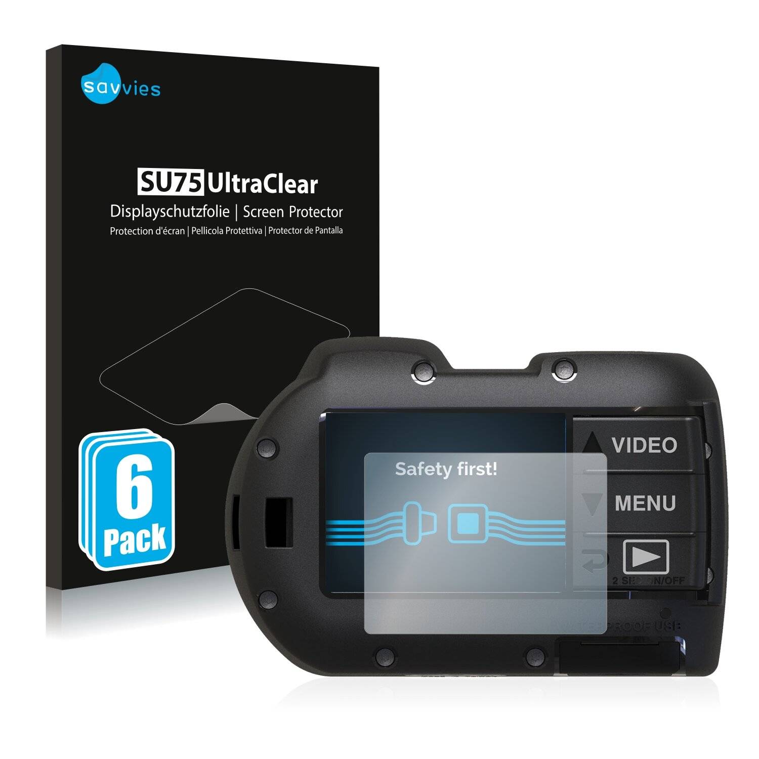 6x Savvies SU75 Displayschutzfolie für SeaLife Micro
