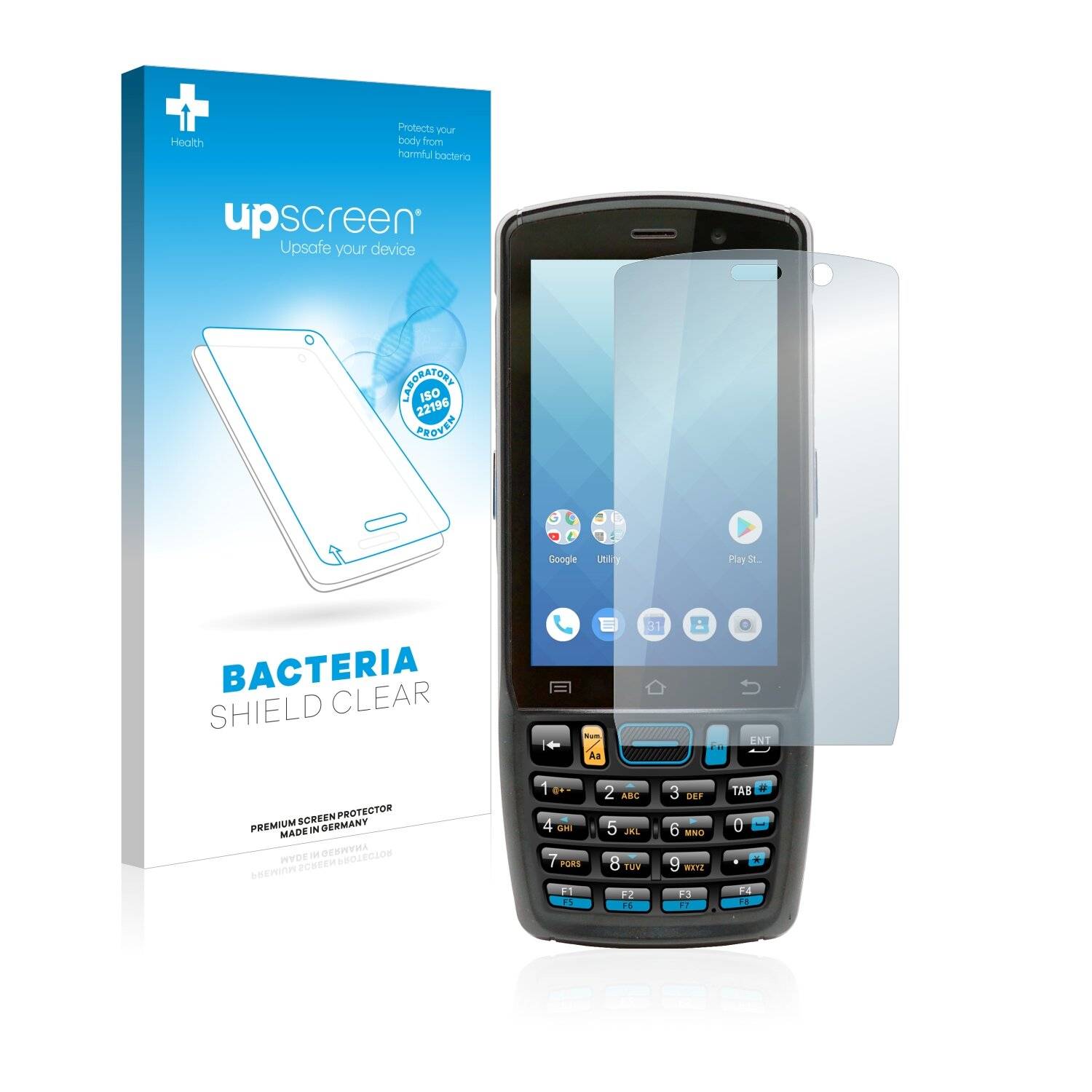 upscreen Bacteria Shield Clear Premium Antibakterielle Displayschutzfolie für Unitech