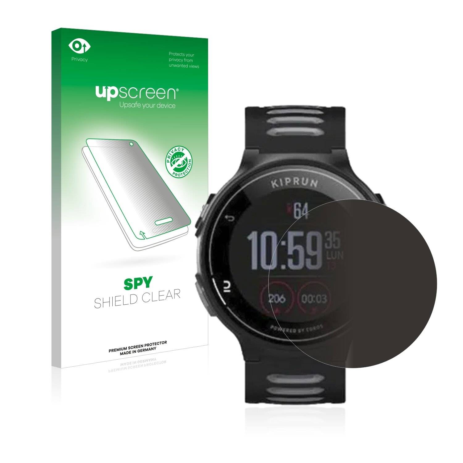 upscreen Spy Shield Clear Premium Blickschutzfolie für Kiprun