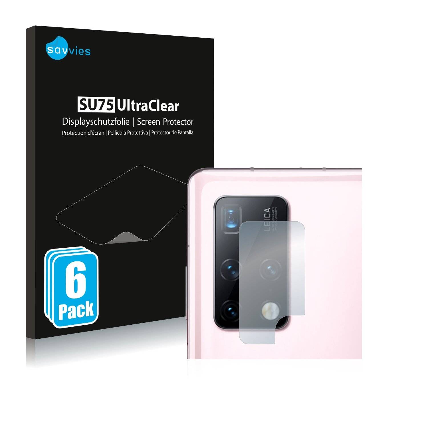 6x Savvies SU75 Displayschutzfolie für Huawei Mate X2 (NUR