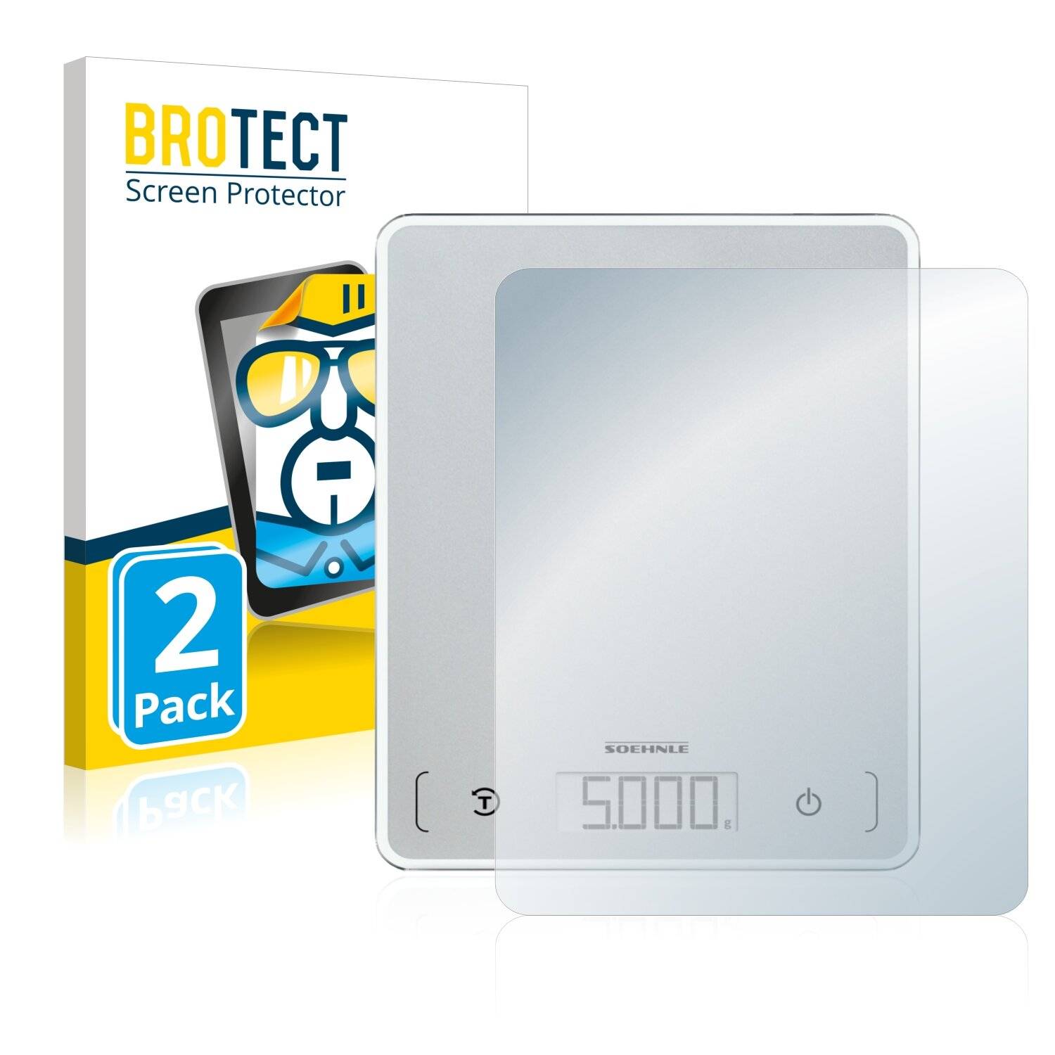 2x BROTECT HD-Clear Displayschutzfolie für Soehnle Page Comfort