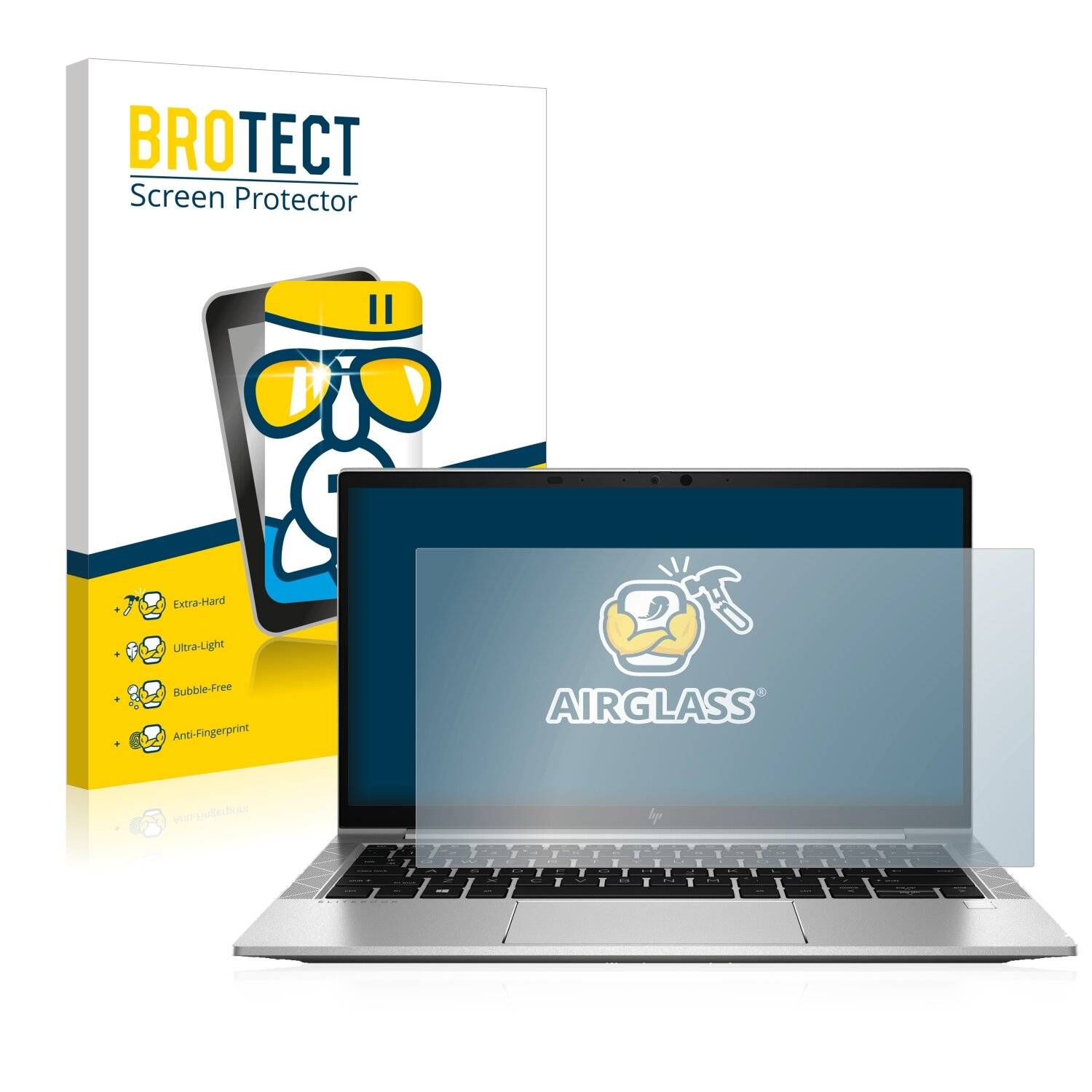 BROTECT AirGlass Schutzglas Folie für HP EliteBook 835 G7