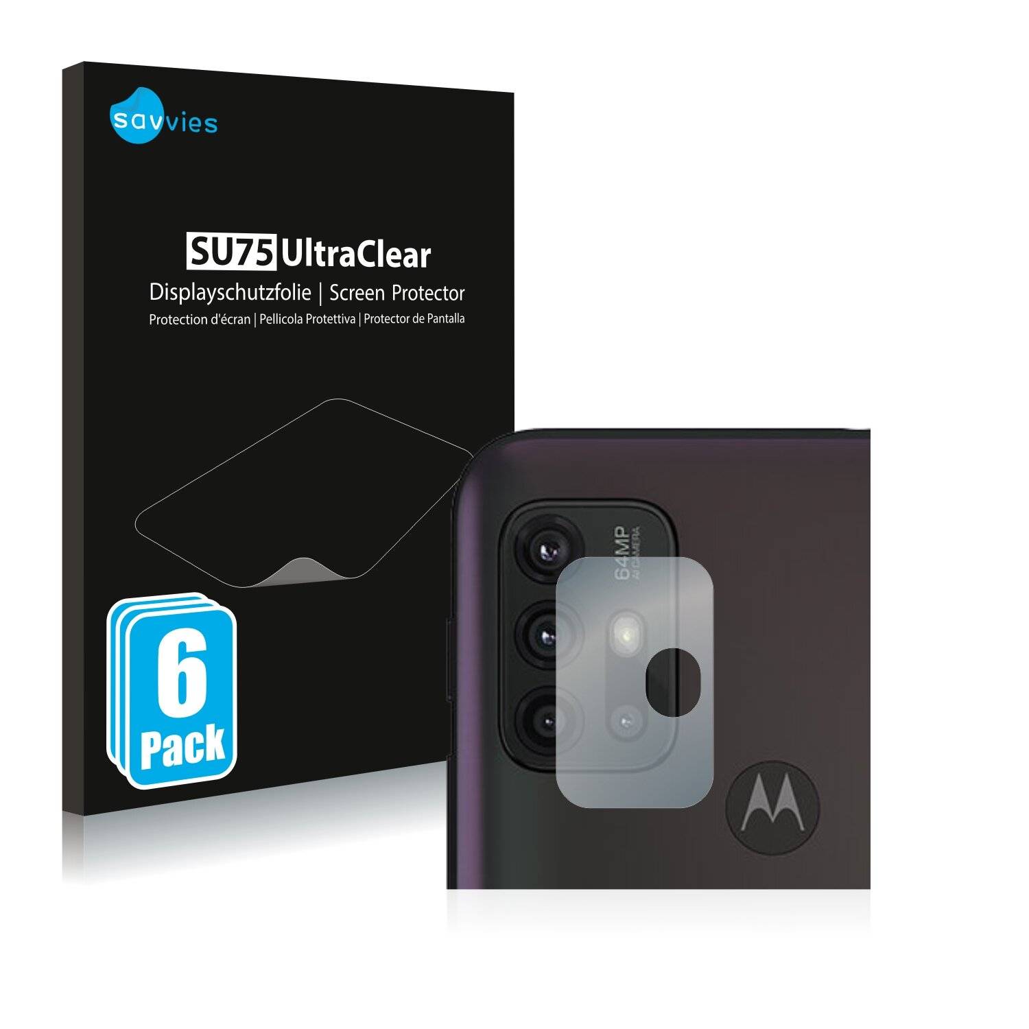 6x Savvies SU75 Displayschutzfolie für Motorola Moto G30 (NUR