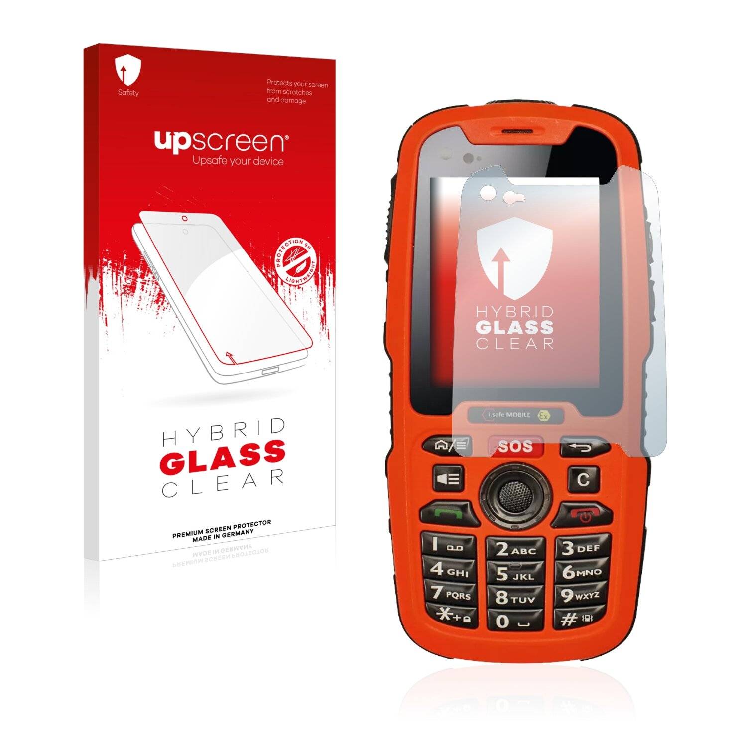 upscreen Hybrid Glass Clear Premium Schutzglas Folie für Funktel IS320.1