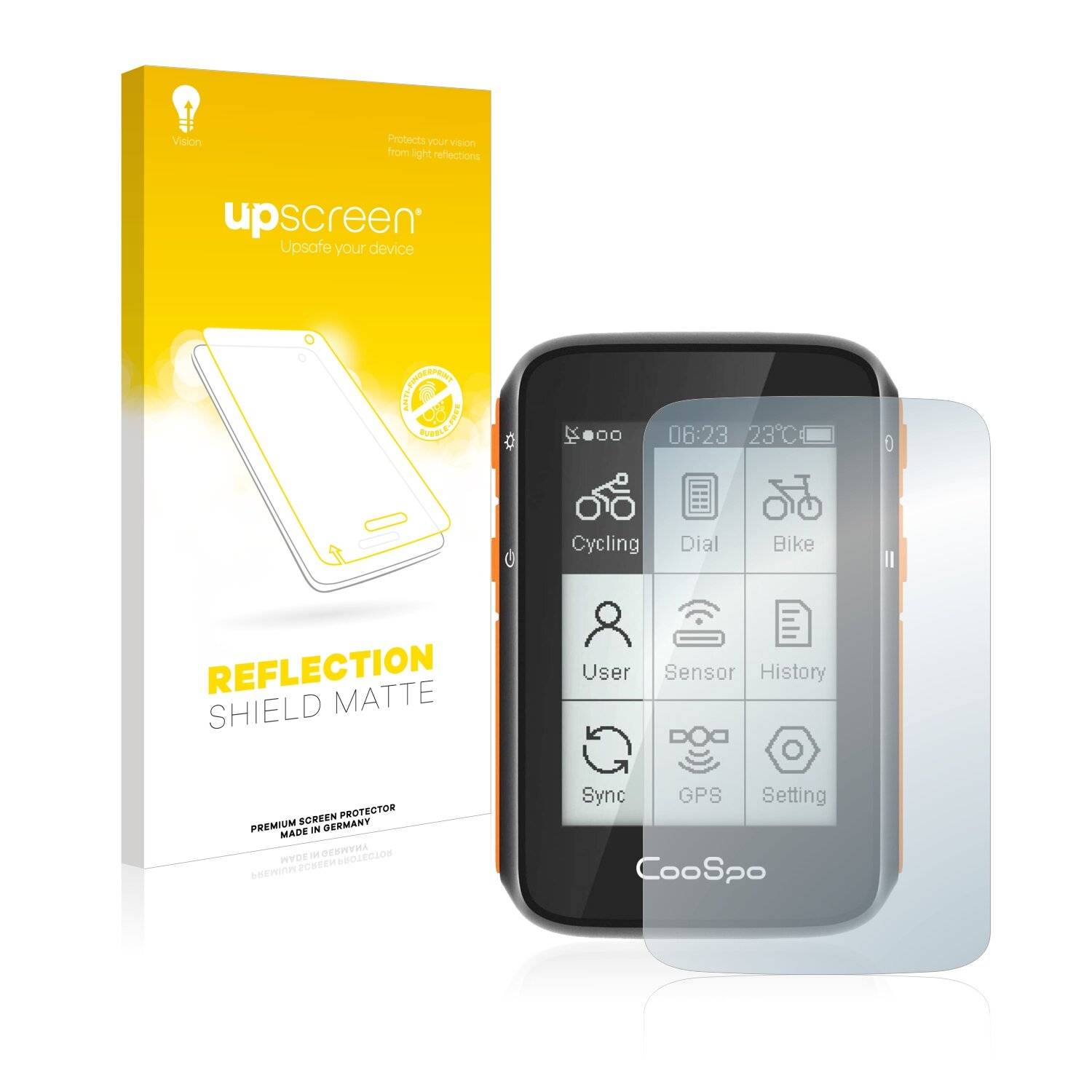 upscreen Reflection Shield Matte Premium Displayschutzfolie für CooSpo