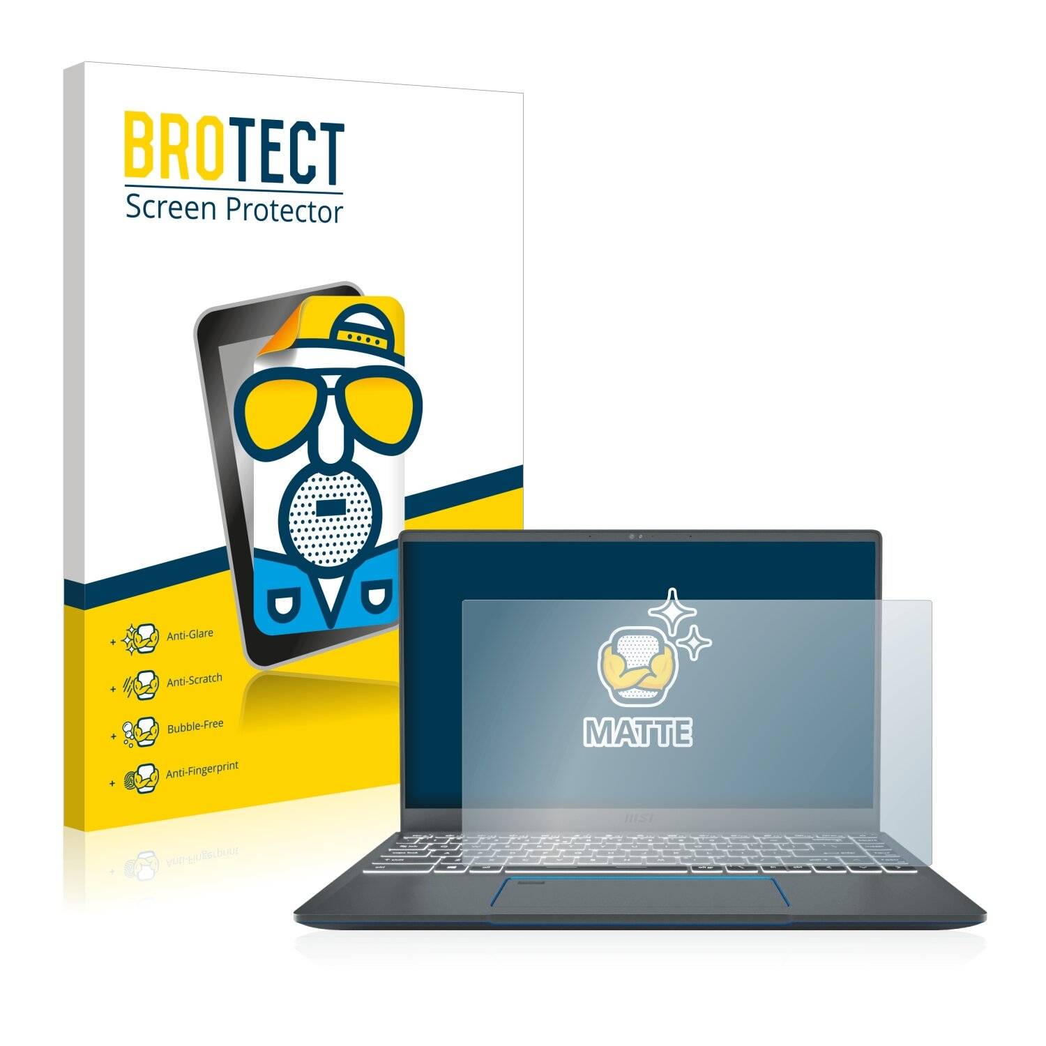 BROTECT Matte Displayschutzfolie für MSI Prestige 14 Evo - Entspiegelt,
