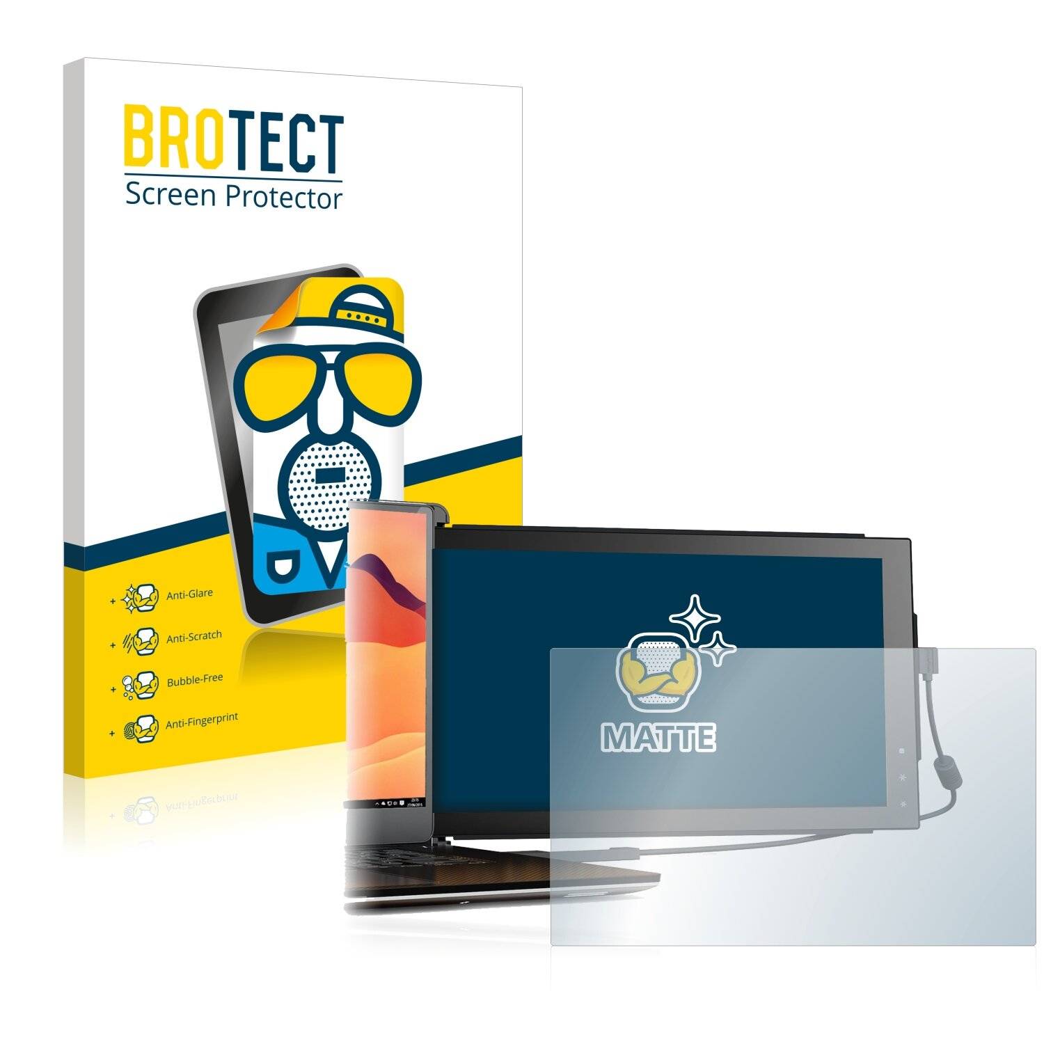 BROTECT Matte Displayschutzfolie für Mobile Pixels Trio Max 14 - Entspiegelt,