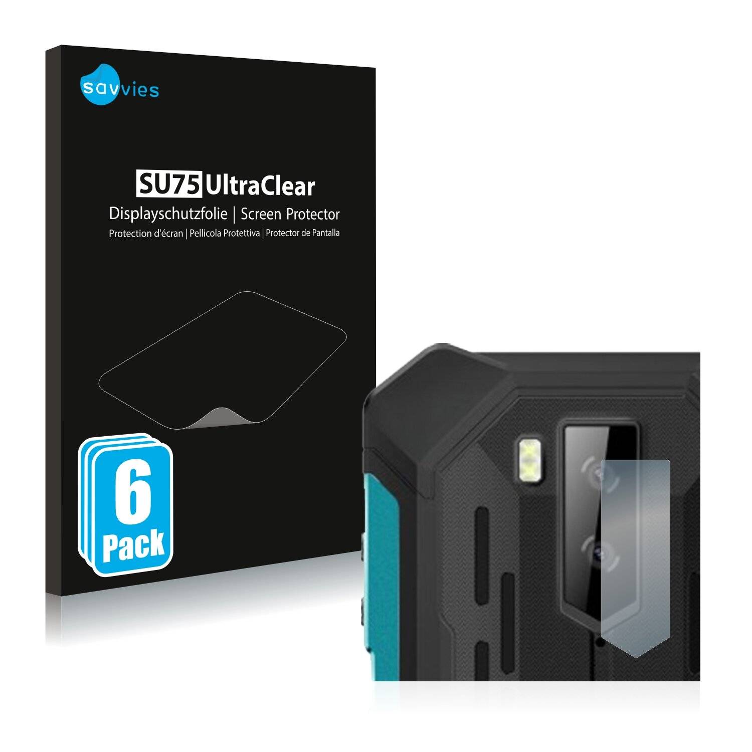 6x Savvies SU75 Displayschutzfolie für Ulefone Armor X9 Pro (NUR