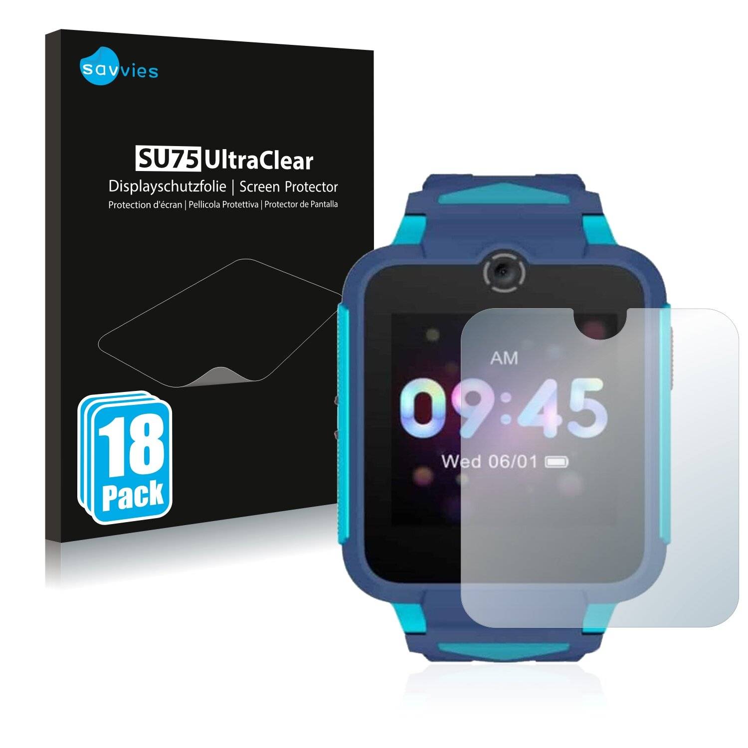 18x Savvies SU75 Displayschutzfolie für TCL Movetime Family Watch