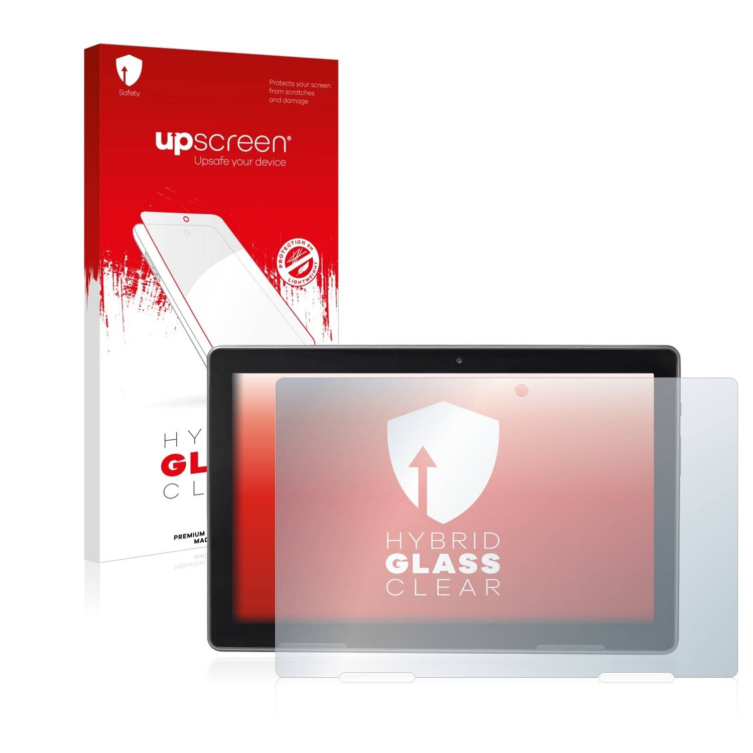 upscreen Hybrid Glass Clear Premium Schutzglas Folie für Medion Lifetab