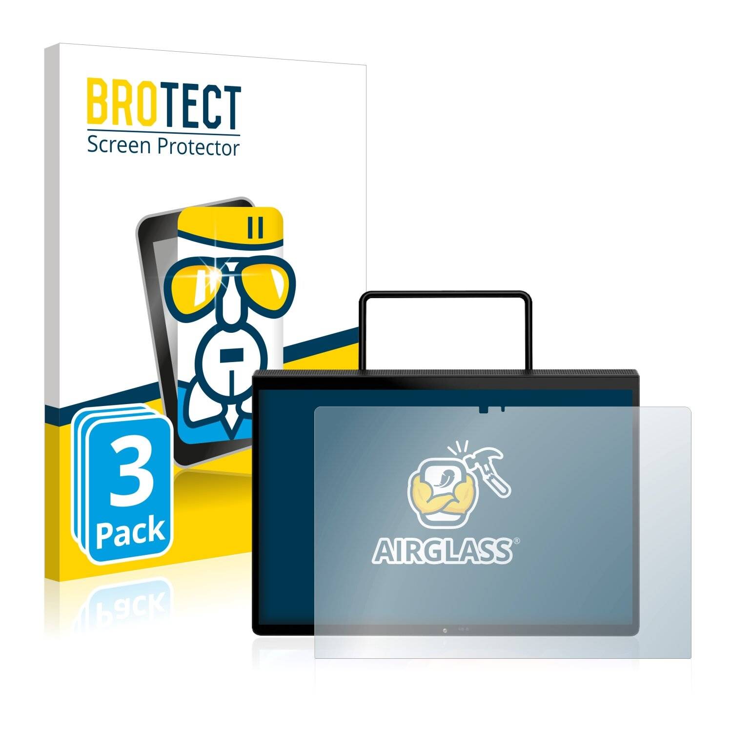 3x BROTECT AirGlass Schutzglas Folie für Lenovo Yoga Pad