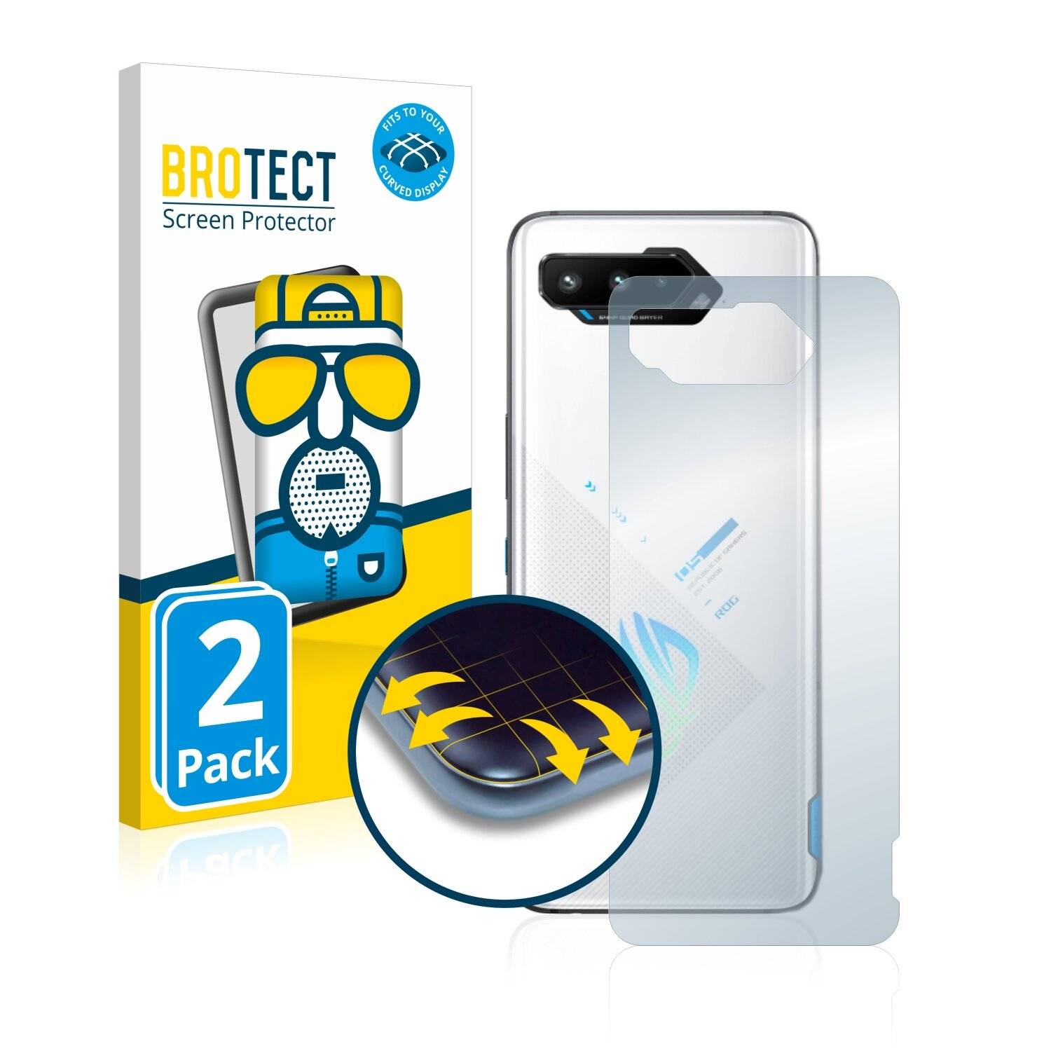 2x BROTECT Flex Matte Full-Cover Displayschutzfolie für Asus ROG Phone 5s
