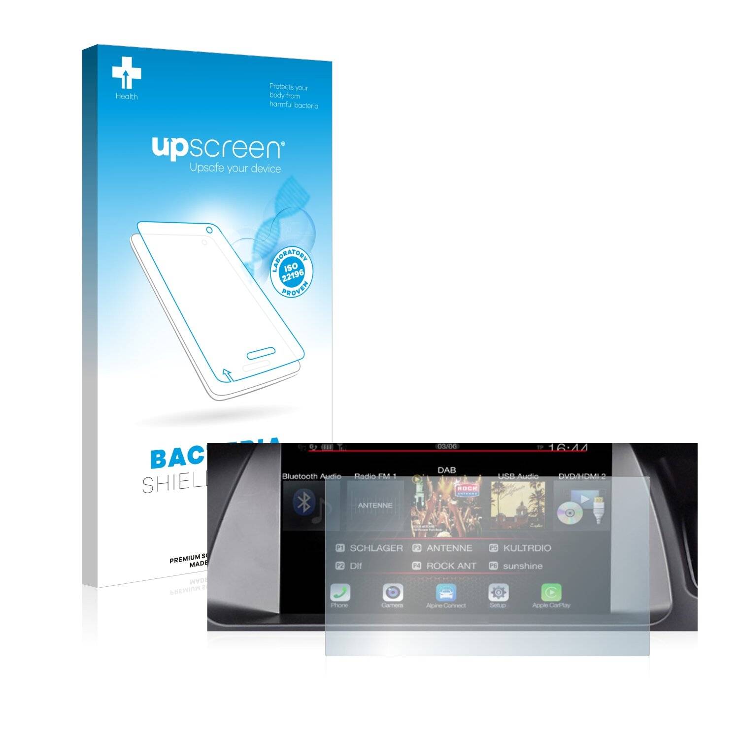 upscreen Bacteria Shield Clear Premium Antibakterielle Displayschutzfolie für Audi A4 B8