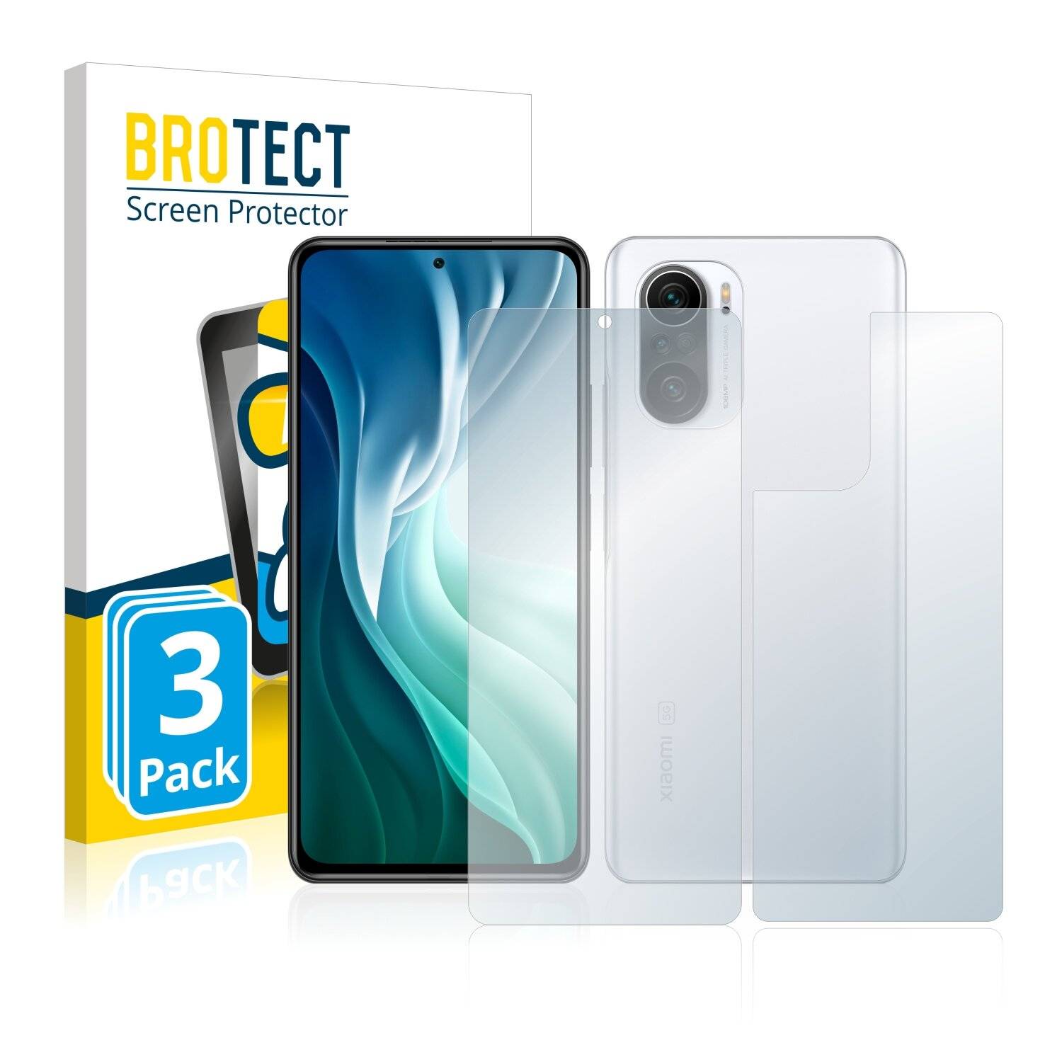 3x BROTECT AirGlass Schutzglas Folie für Xiaomi Mi 11X (Vorder +