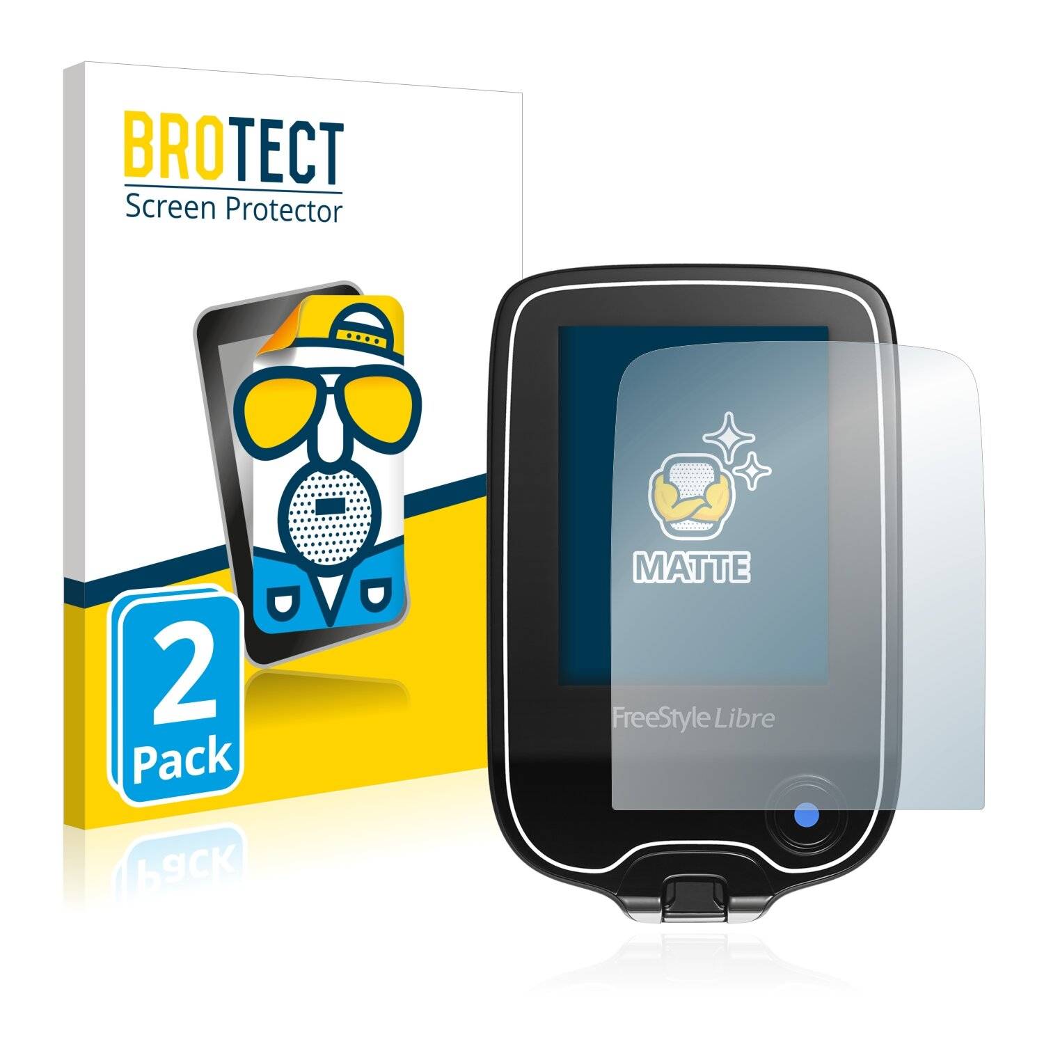 2x BROTECT Matte Displayschutzfolie für Freestyle Libre 2 - Entspiegelt,