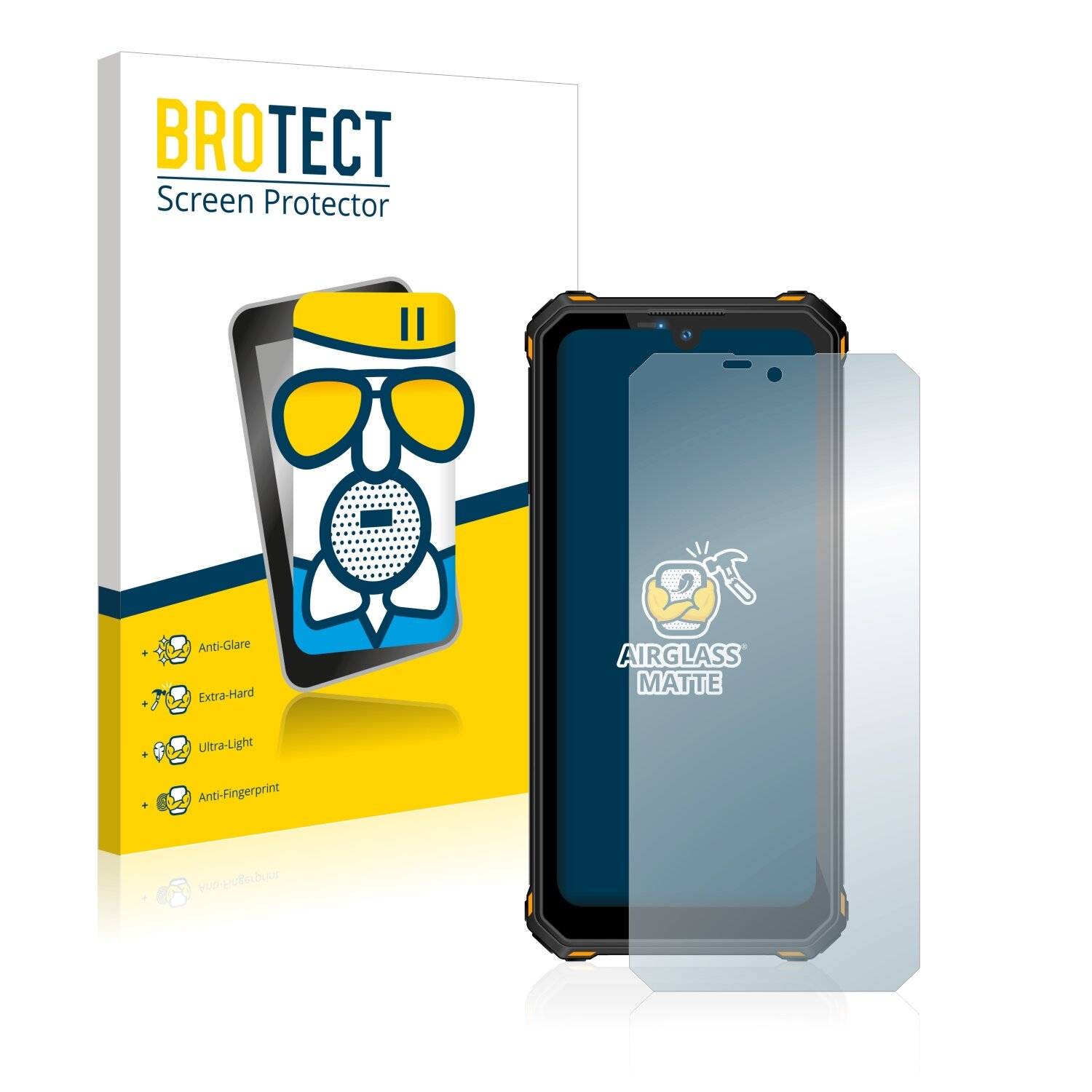 BROTECT AirGlass Matte Schutzglas Folie für Oukitel WP15