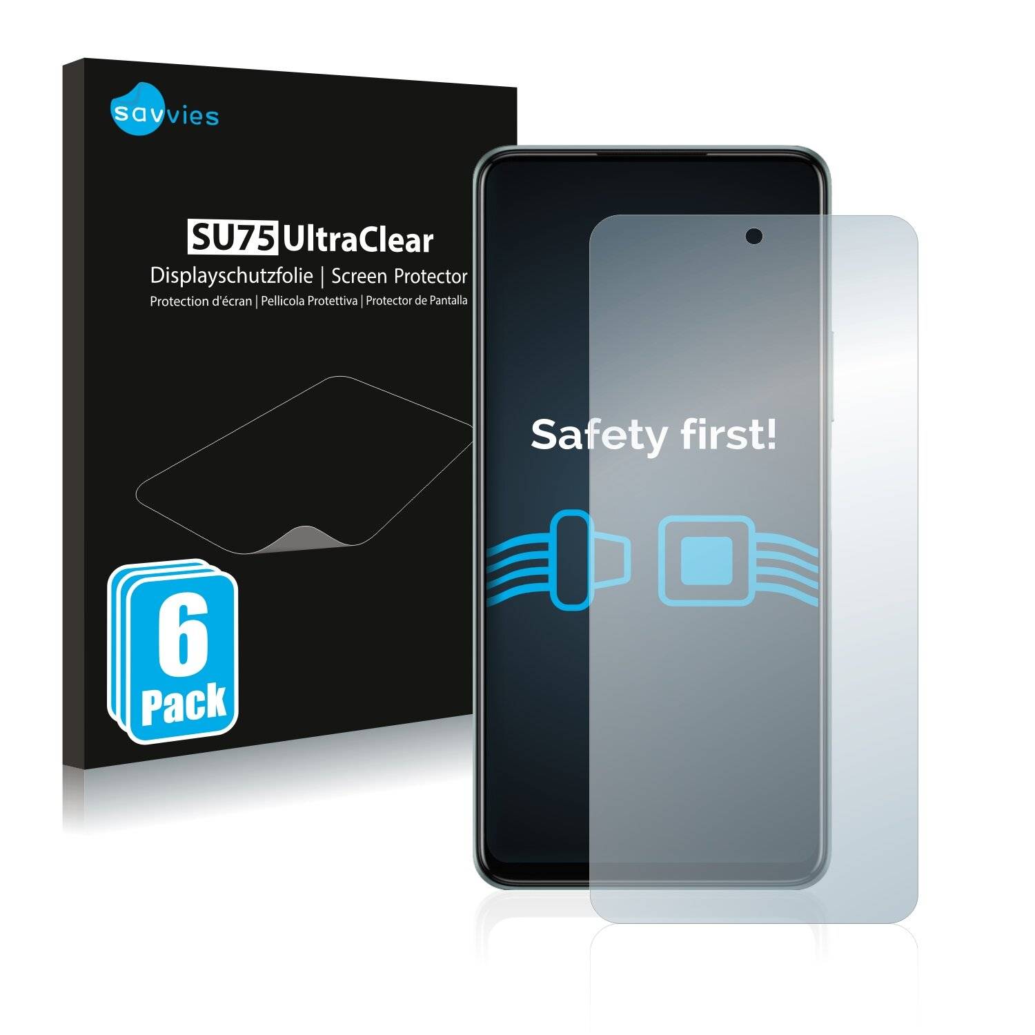 6x Savvies SU75 Displayschutzfolie für Infinix Note