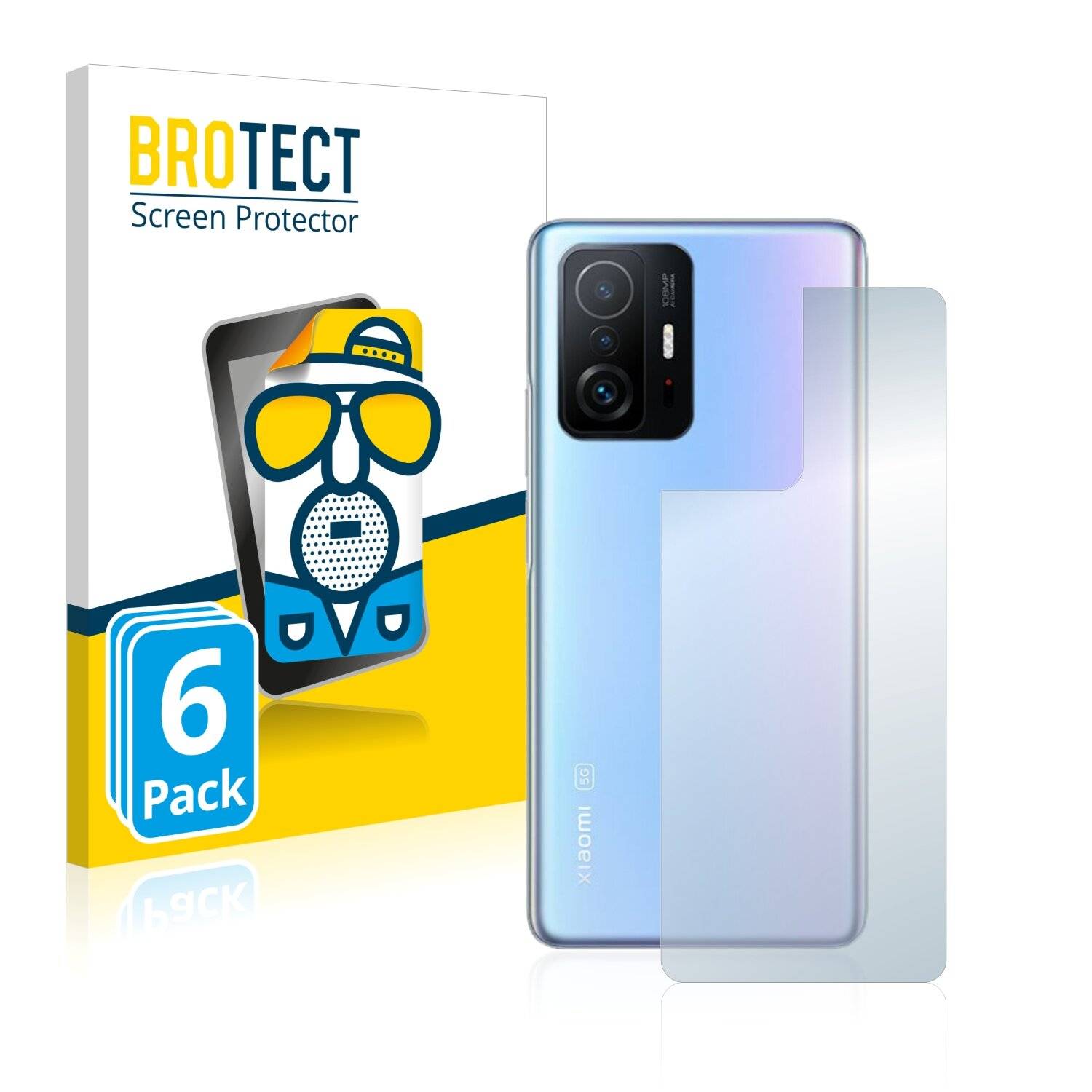 6x BROTECT Matte Displayschutzfolie für Xiaomi 11T (Rückseite) - Entspiegelt,