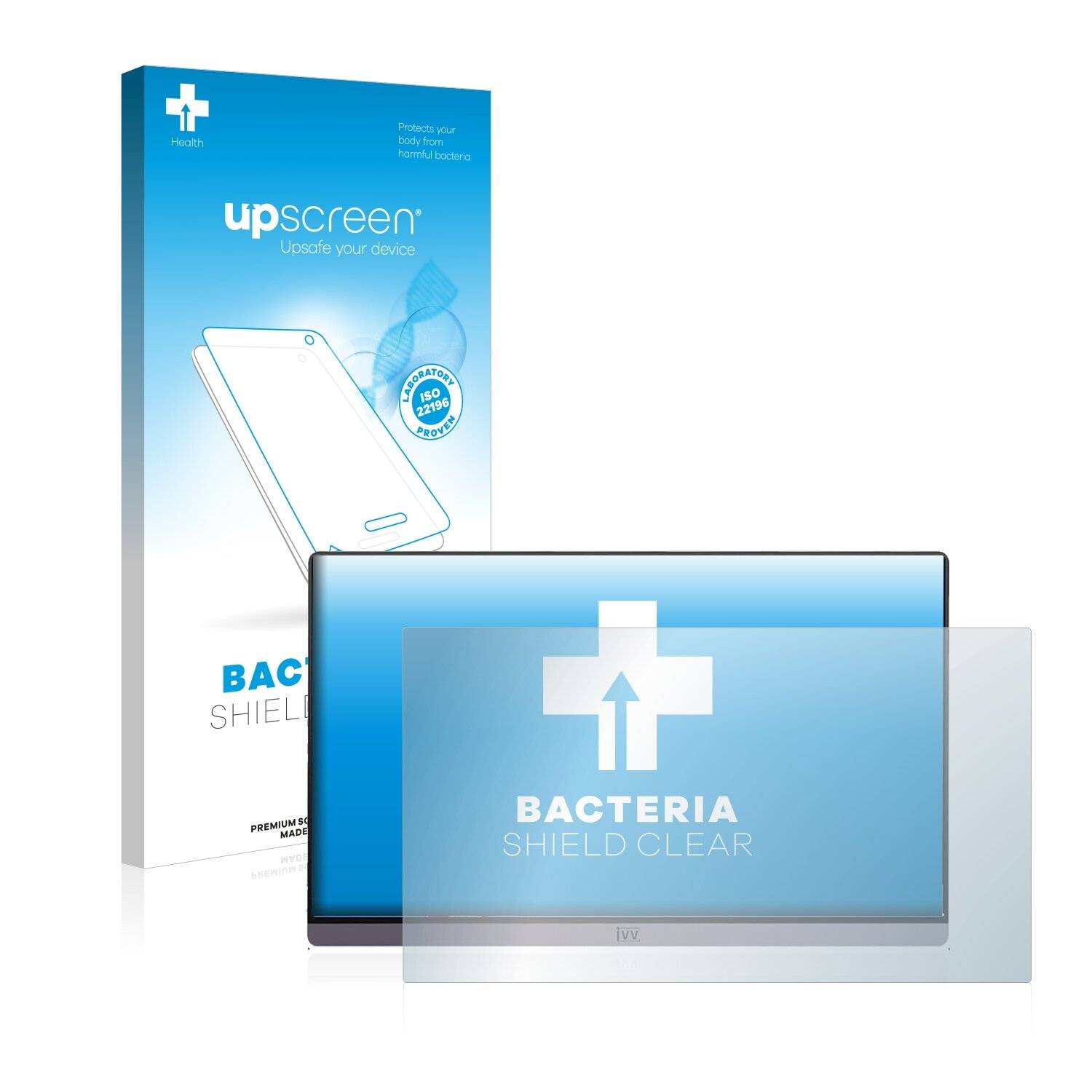 upscreen Bacteria Shield Clear Premium Antibakterielle Displayschutzfolie für IVV Portable
