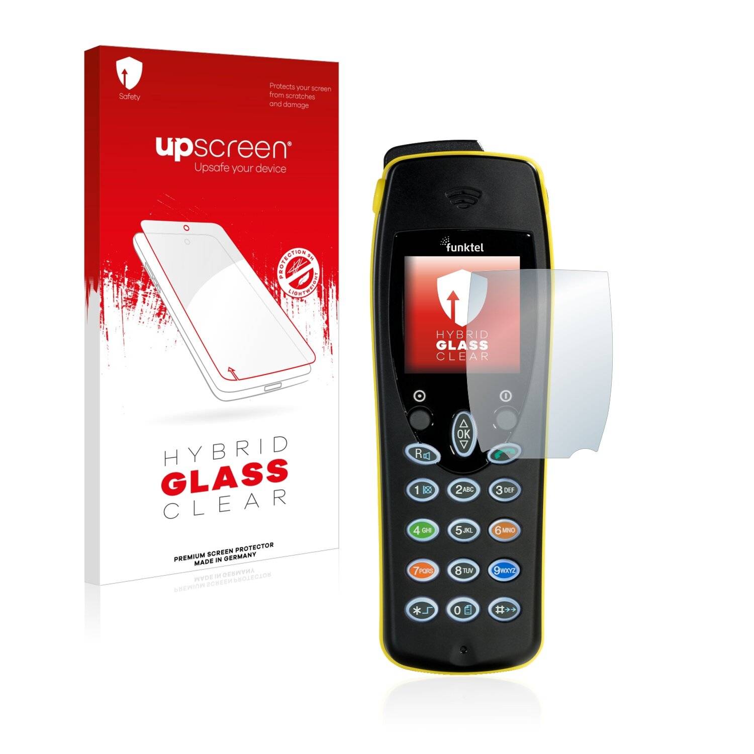 upscreen Hybrid Glass Clear Premium Schutzglas Folie für Funktel FC4 Ex