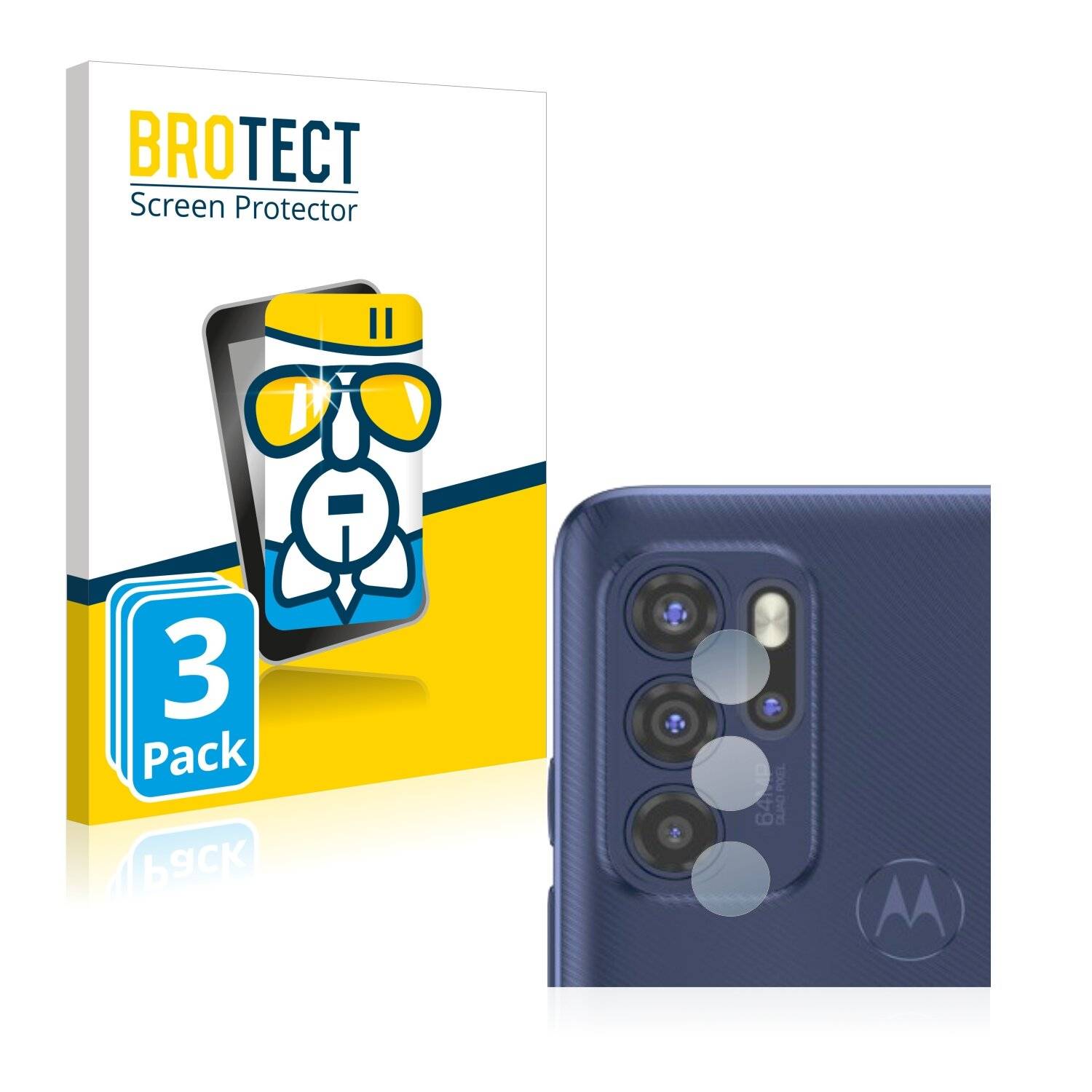 3x BROTECT AirGlass Schutzglas Folie für Motorola Moto G60S (NUR