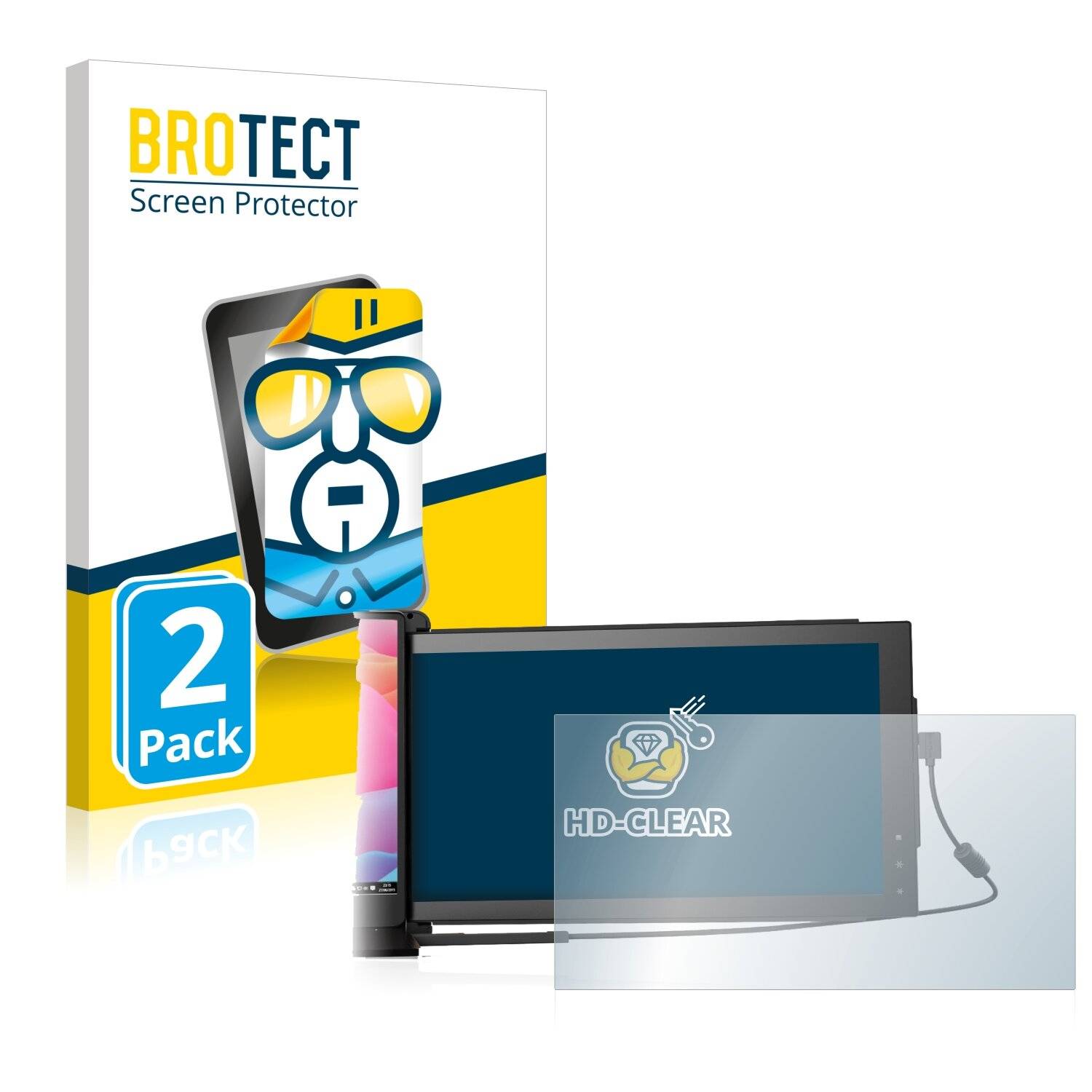 2x BROTECT HD-Clear Displayschutzfolie für Mobile Pixels Trio