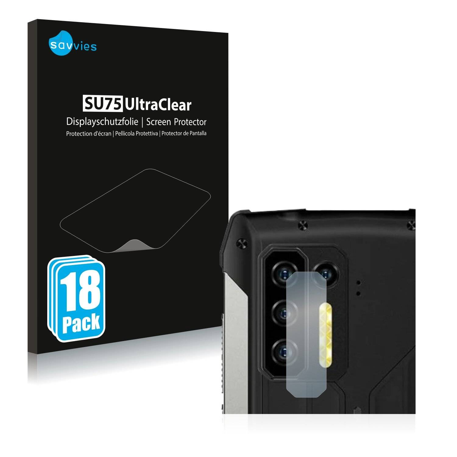 18x Savvies SU75 Displayschutzfolie für Ulefone Power Armor 13 (NUR