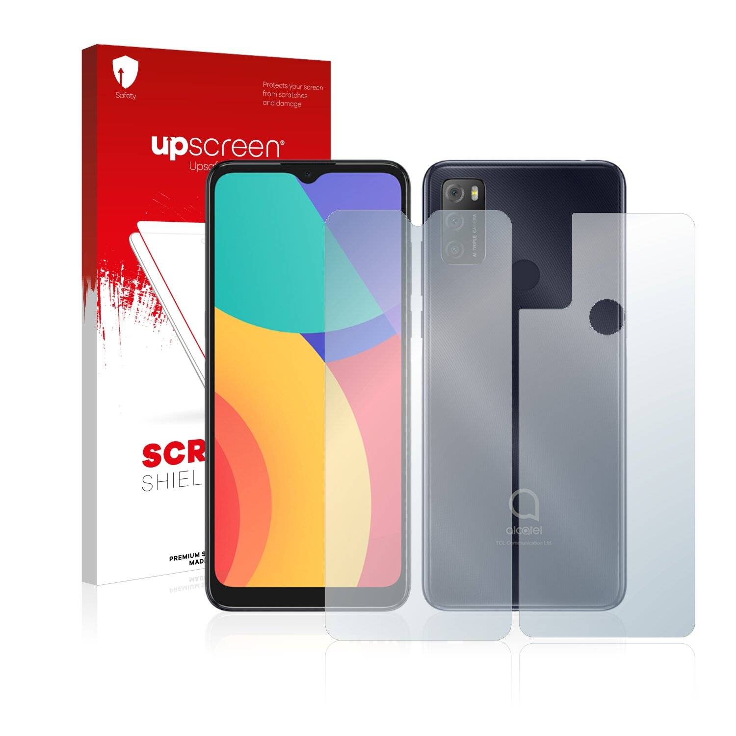 upscreen Scratch Shield Clear Premium Displayschutzfolie für Alcatel 1S 2021 (Vorder +