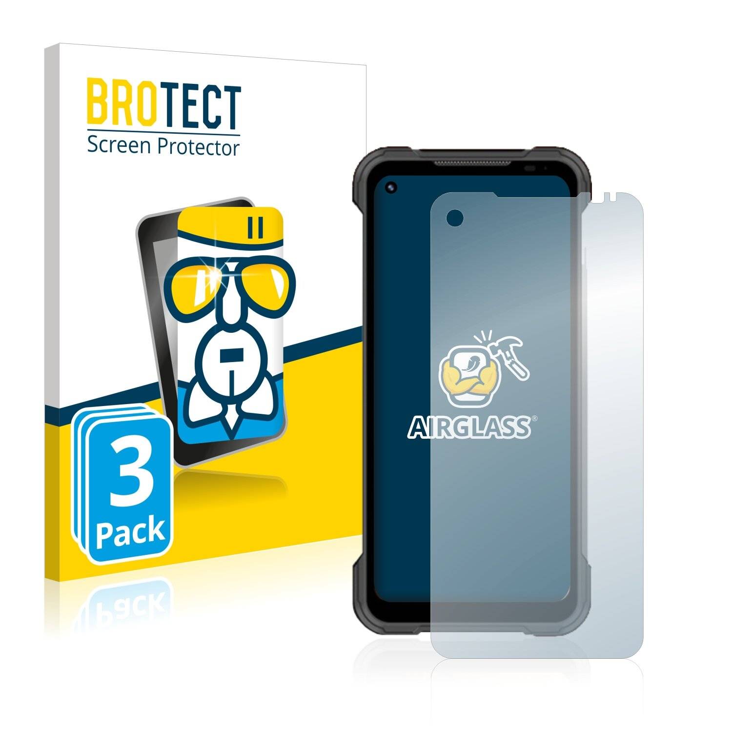 3x BROTECT AirGlass Schutzglas Folie für Doogee S97