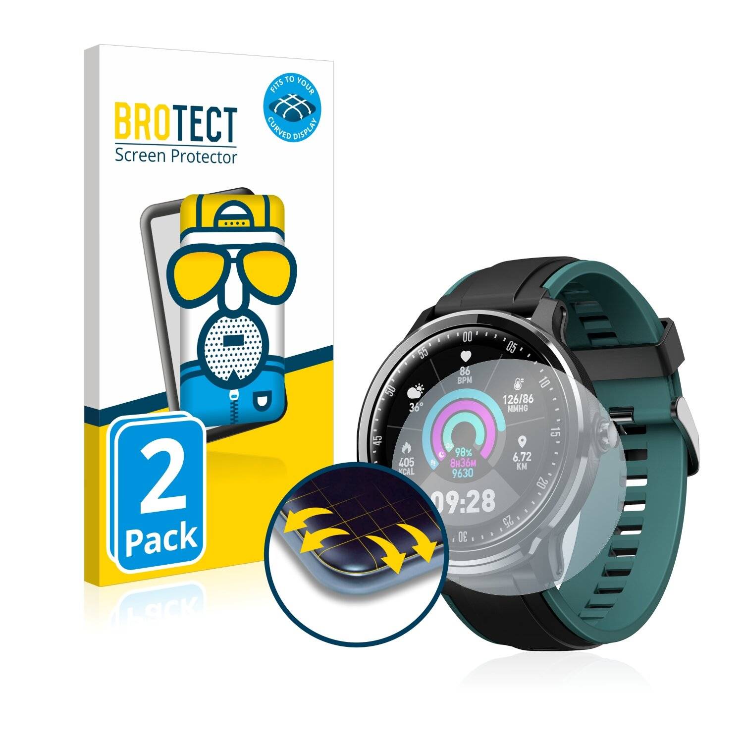2x BROTECT Flex Matte Full-Cover Displayschutzfolie für LOOKit
