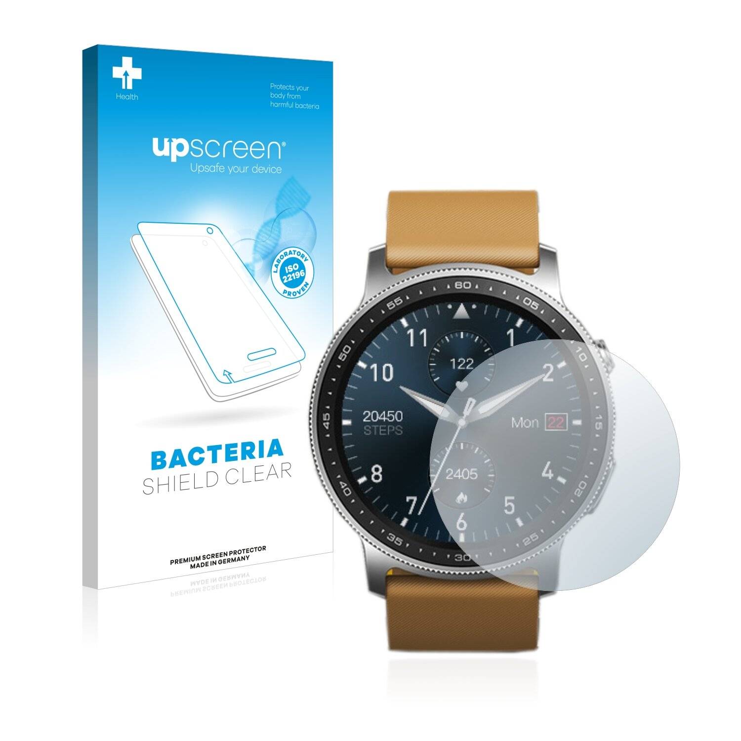 upscreen Bacteria Shield Clear Premium Antibakterielle Displayschutzfolie für Zeblaze GTR