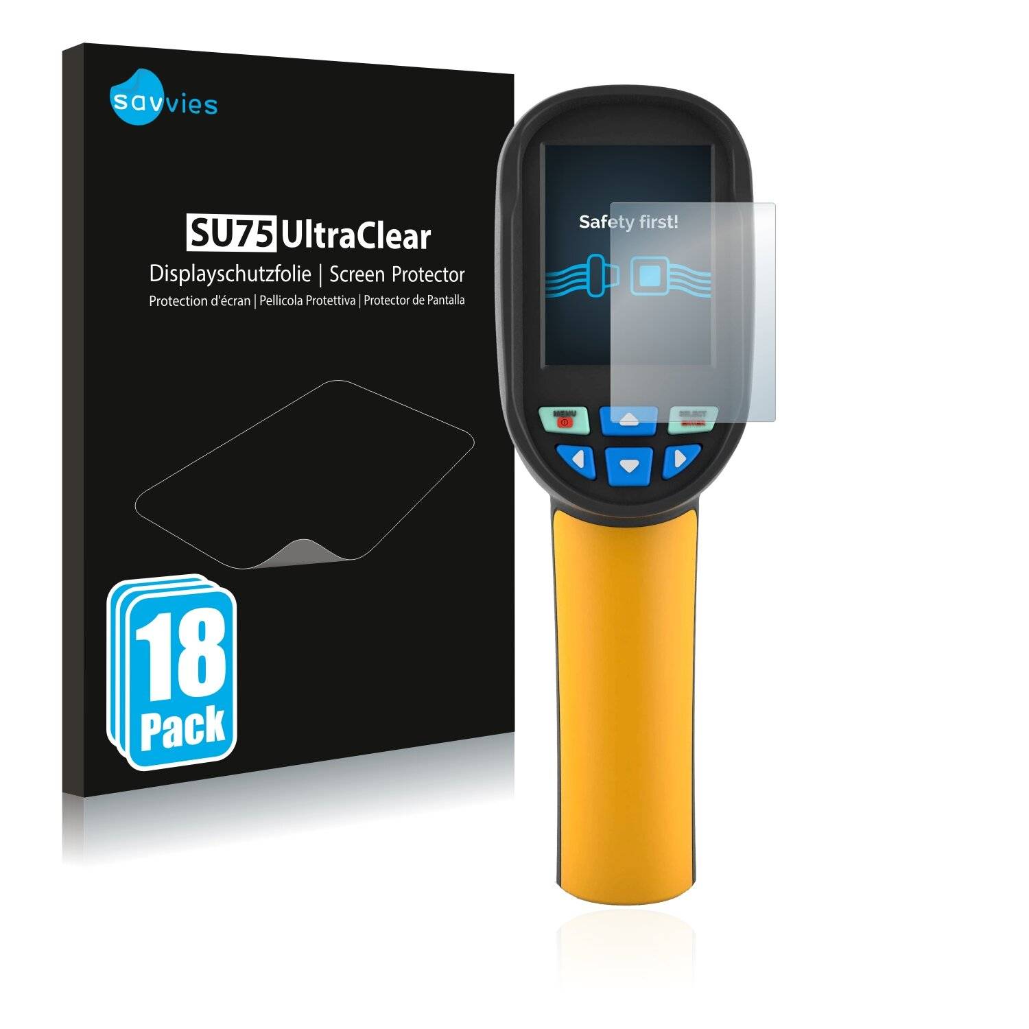 18x Savvies SU75 Displayschutzfolie für Hti HT