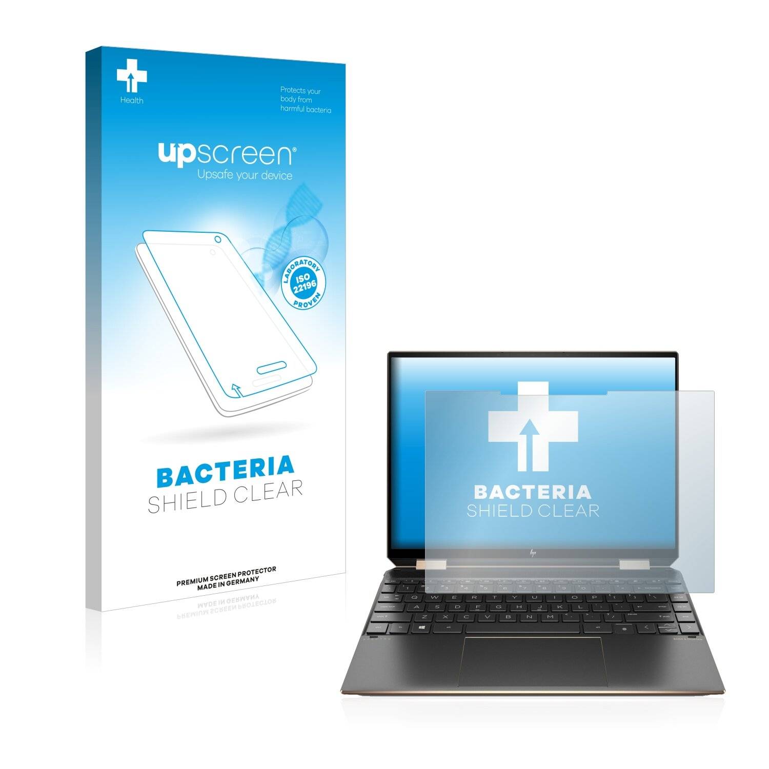 upscreen Bacteria Shield Clear Premium Antibakterielle Displayschutzfolie für HP Spectre