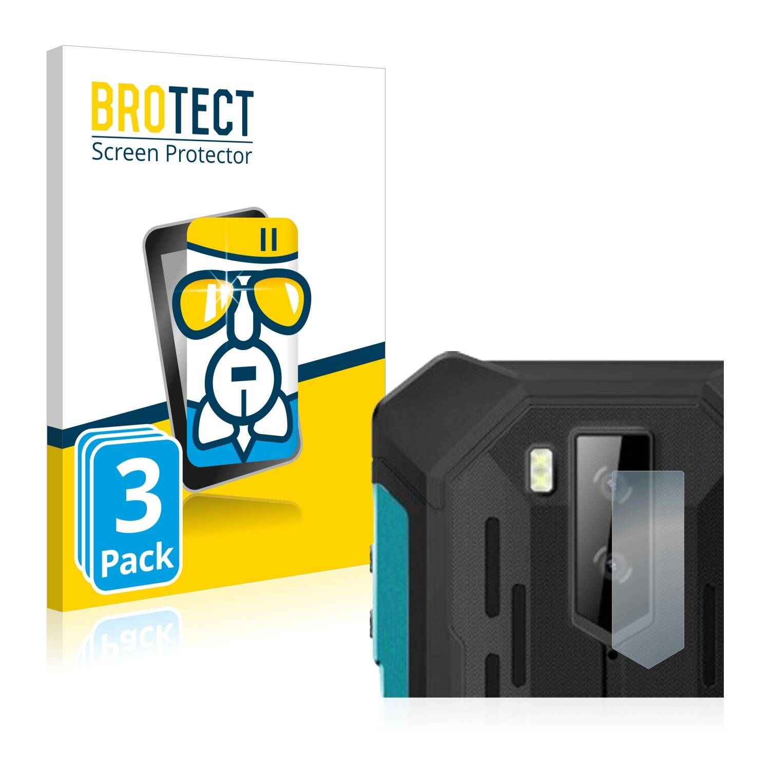 3x BROTECT AirGlass Schutzglas Folie für Ulefone Armor X9 (NUR