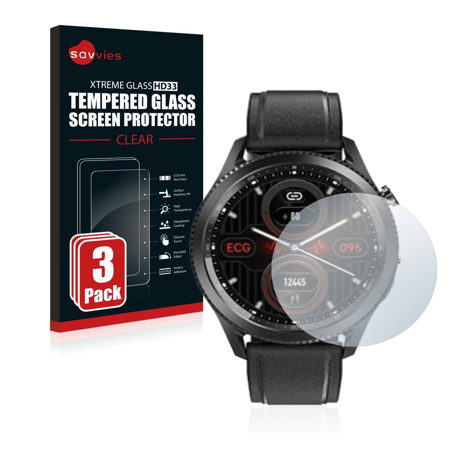 3x Savvies HD33 Clear Schutzglas für North Edge