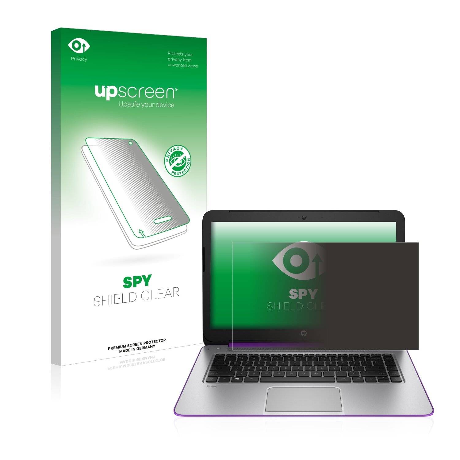 upscreen Spy Shield Clear Premium Blickschutzfolie für HP Stream