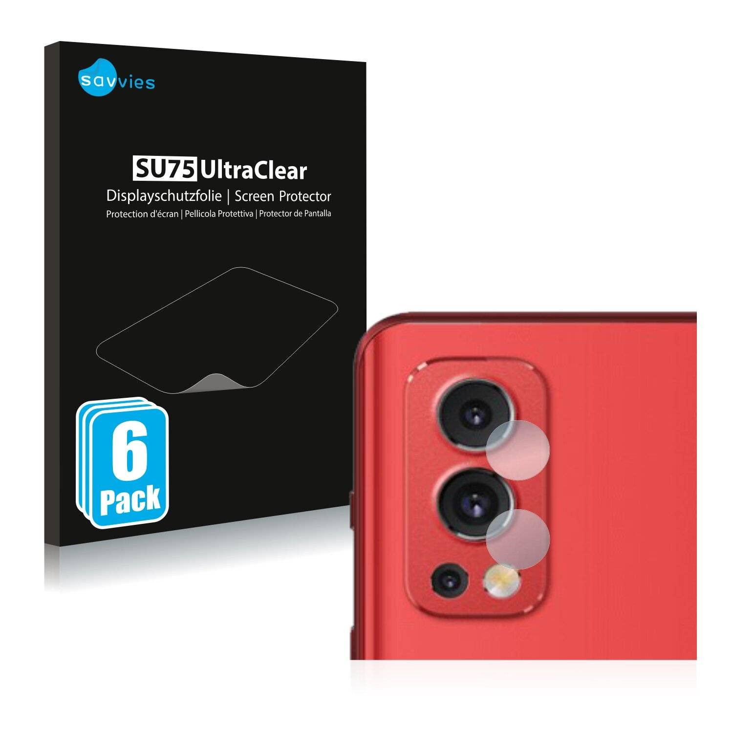 6x Savvies SU75 Displayschutzfolie für OnePlus Nord 2 5G (NUR