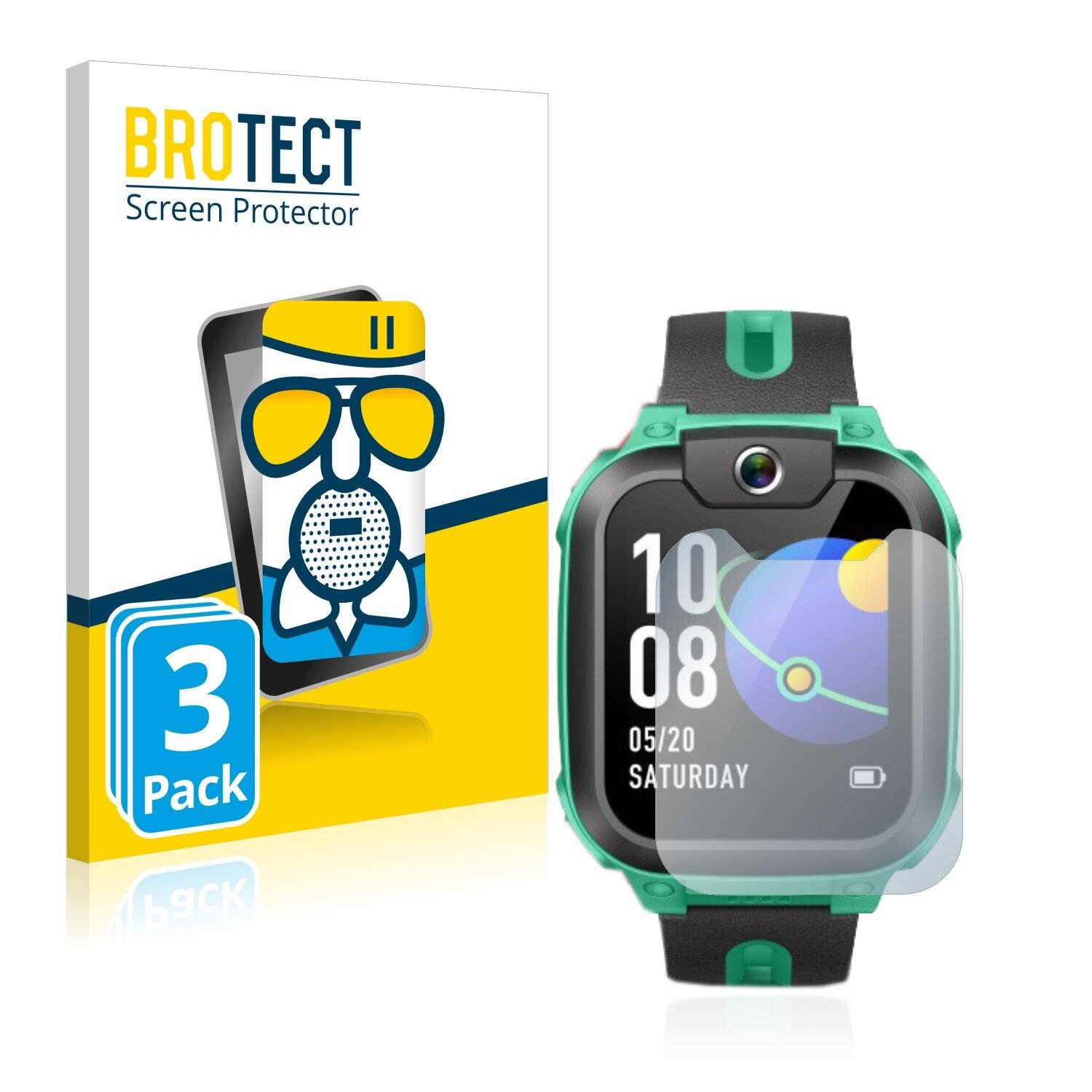3x BROTECT AirGlass Matte Schutzglas Folie für Imoo Watch Phone