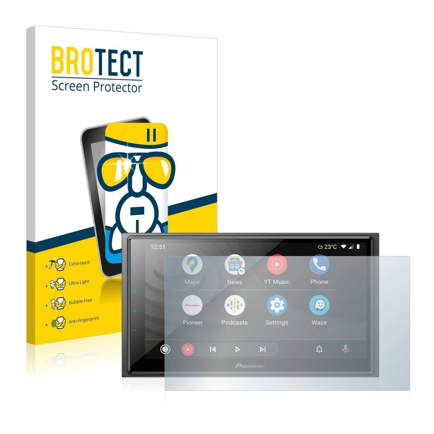 BROTECT AirGlass Schutzglas Folie für Pioneer