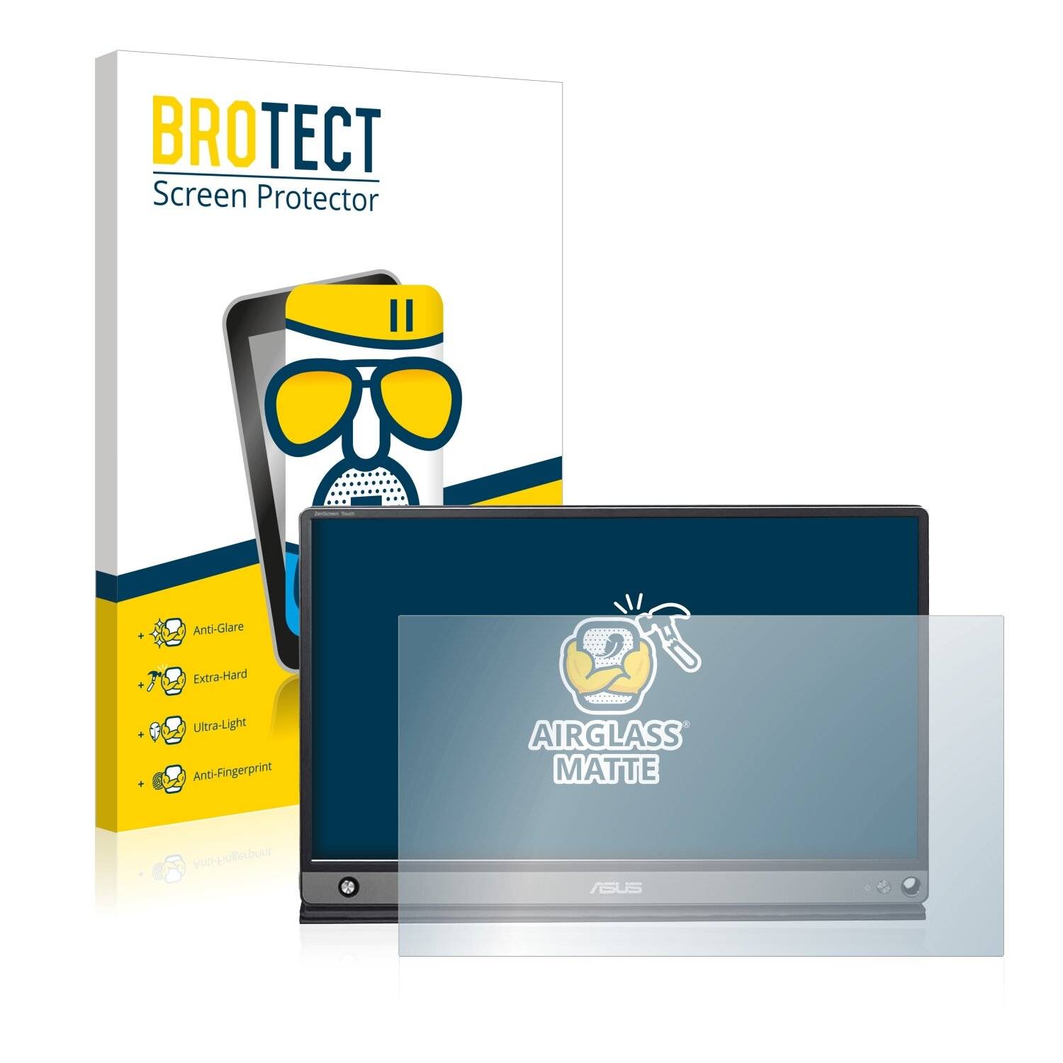 BROTECT AirGlass Matte Schutzglas Folie für Asus ZenScreen